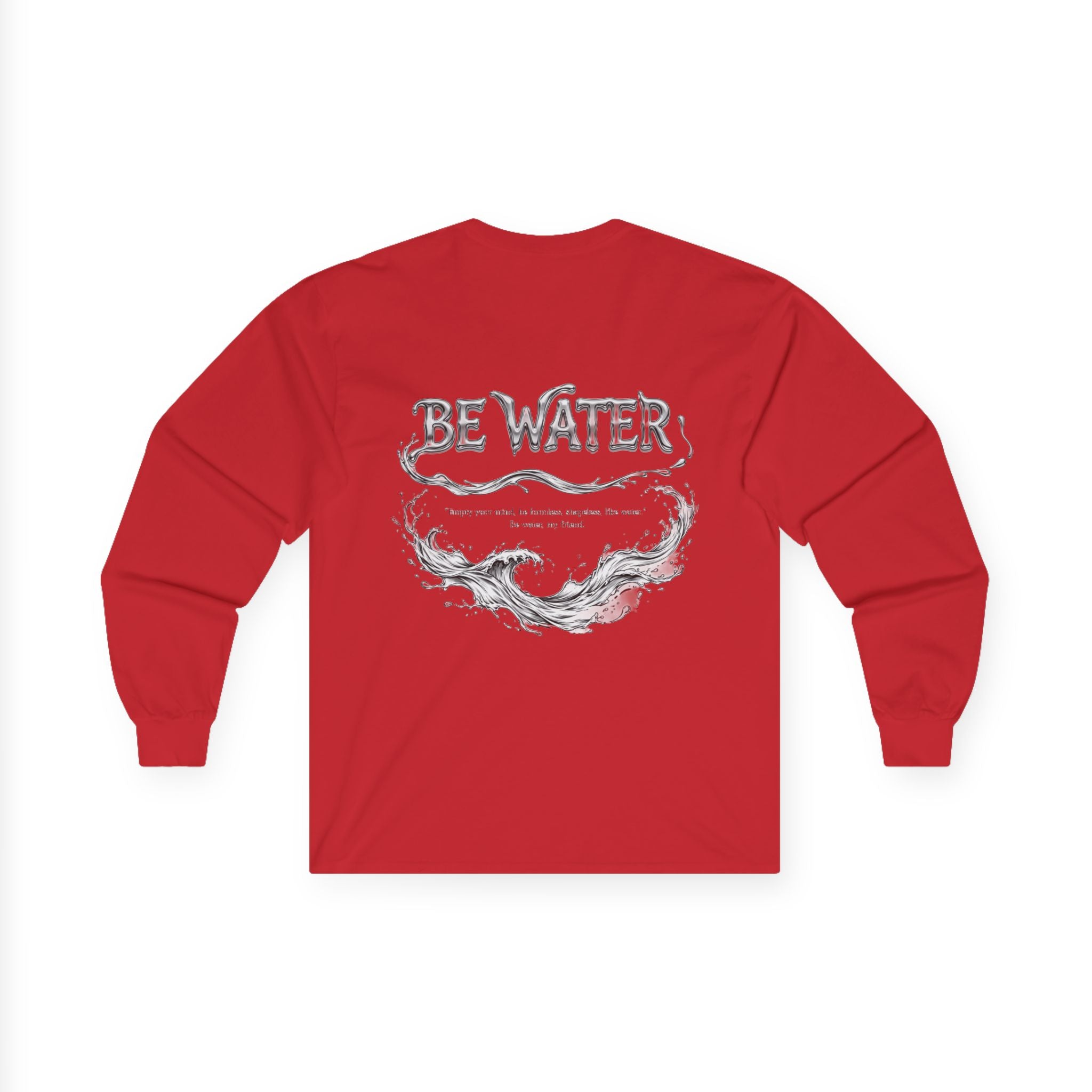 Embrace Adaptability – Bruce Lee "Be Water" Long Sleeve Shirt, Vintage Wash, Soft Touch, Ideal Gift for Philosophers & Warriors