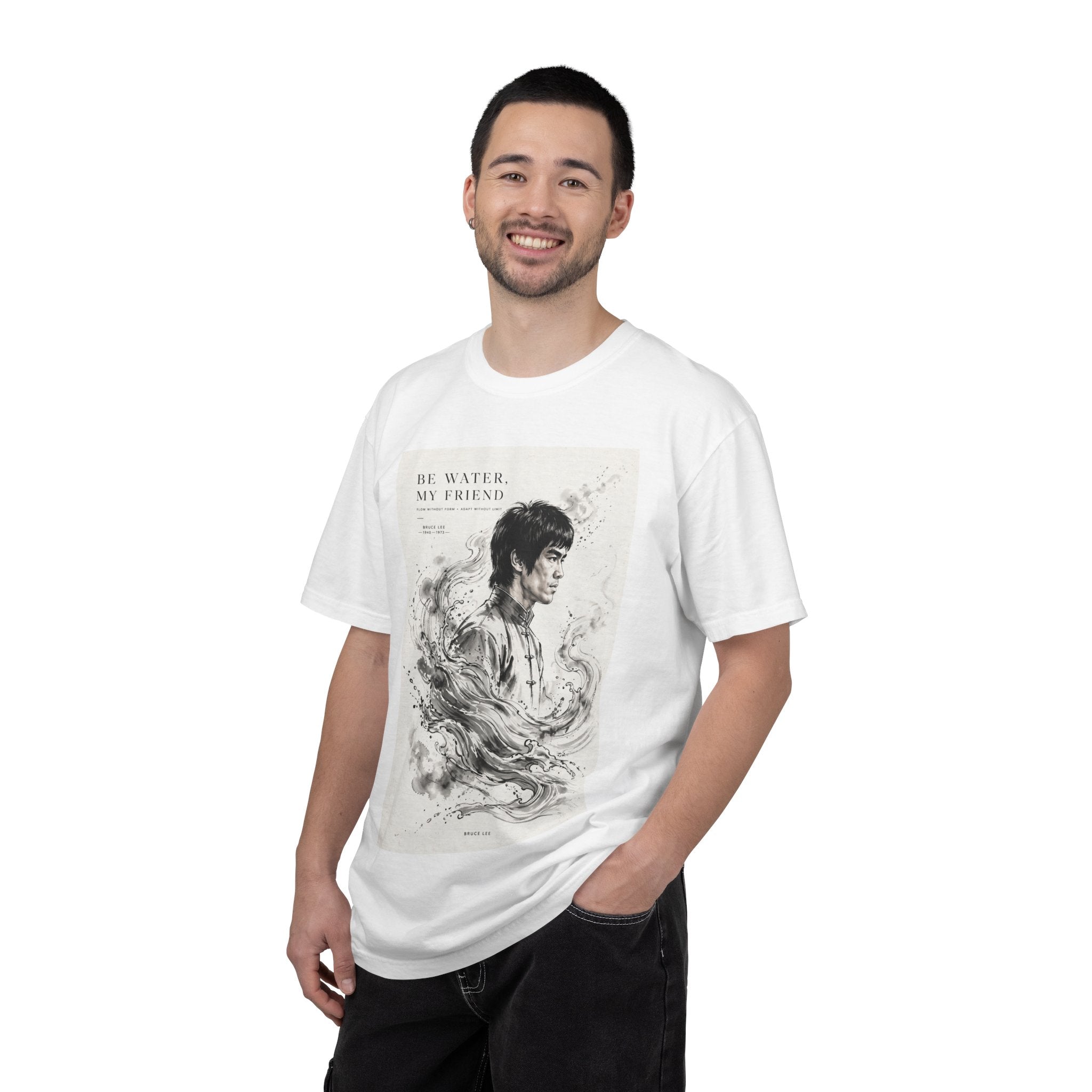 Unisex Garment-Dyed Multiple Colors T-shirt | Bruce Lee's Be Water My Friend
