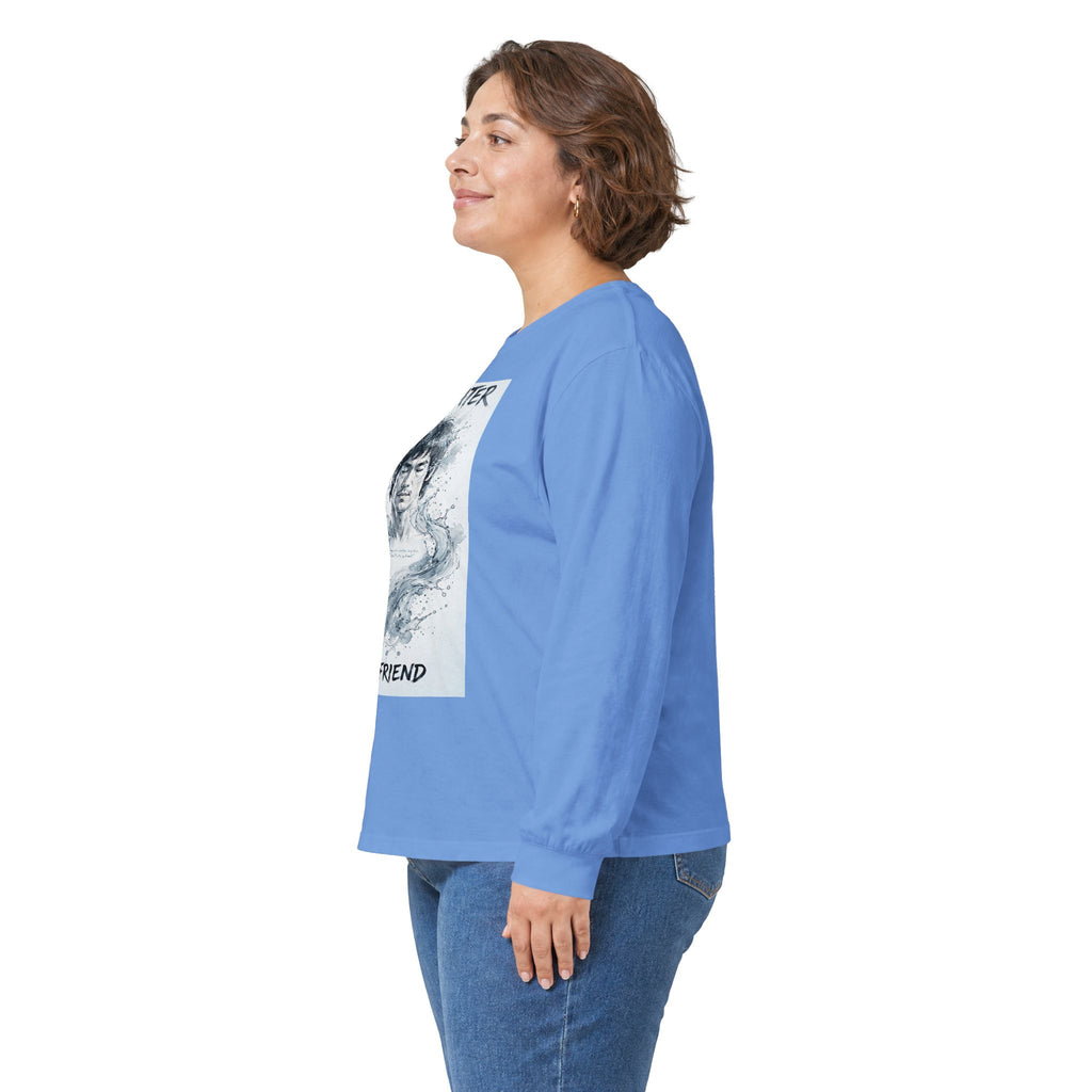 The Water Way Long Sleeve Tee – Bruce Lee's Classic Portrait, Relaxed Cut, Built to Age Gracefully