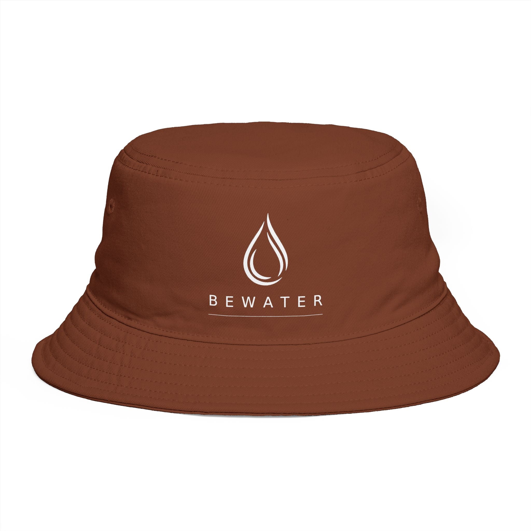 Be Water Embroidered Bucket Hat — Minimalist Outdoor Surf & Streetwear