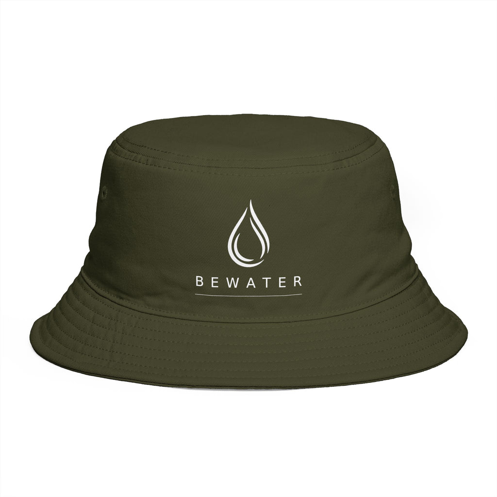 Be Water Embroidered Bucket Hat — Minimalist Outdoor Surf & Streetwear