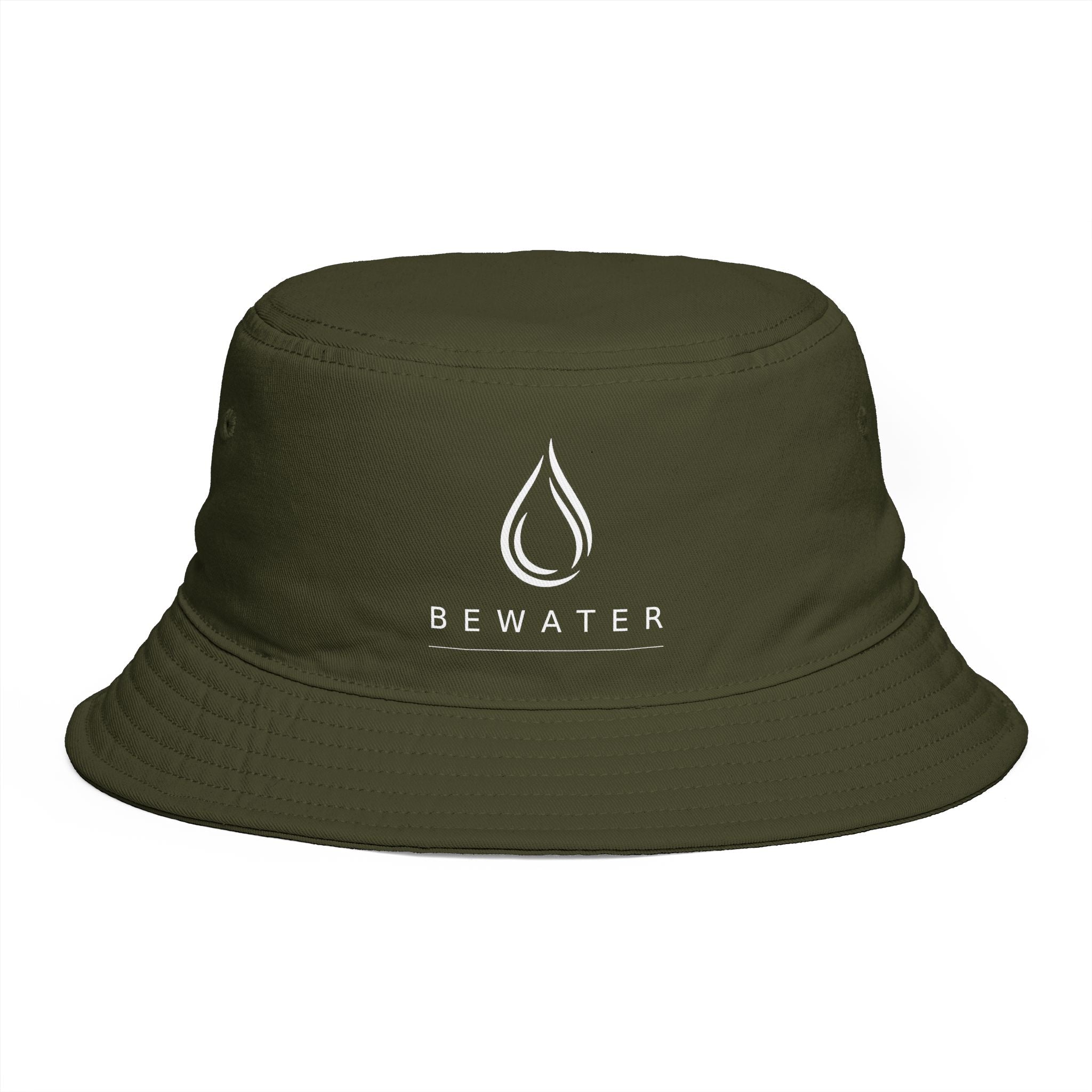 Be Water Embroidered Bucket Hat — Minimalist Outdoor Surf & Streetwear