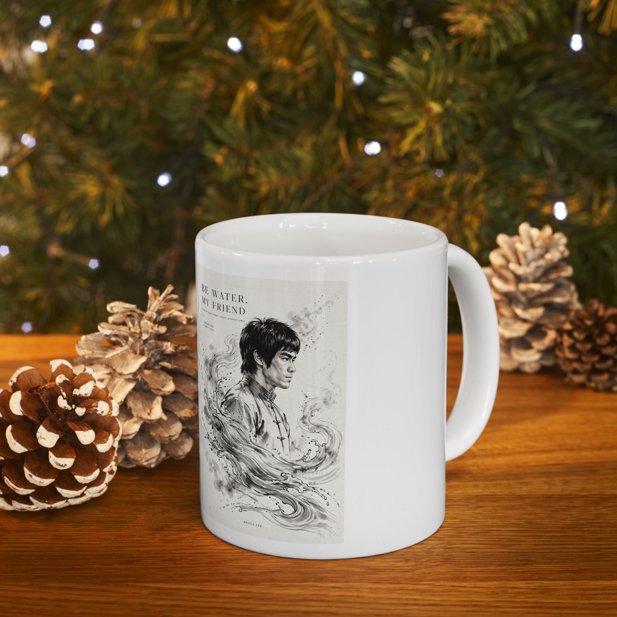 "Be Water" Bruce Lee Ceramic Mug – 11oz / 15oz – Daily Dose of Wisdom