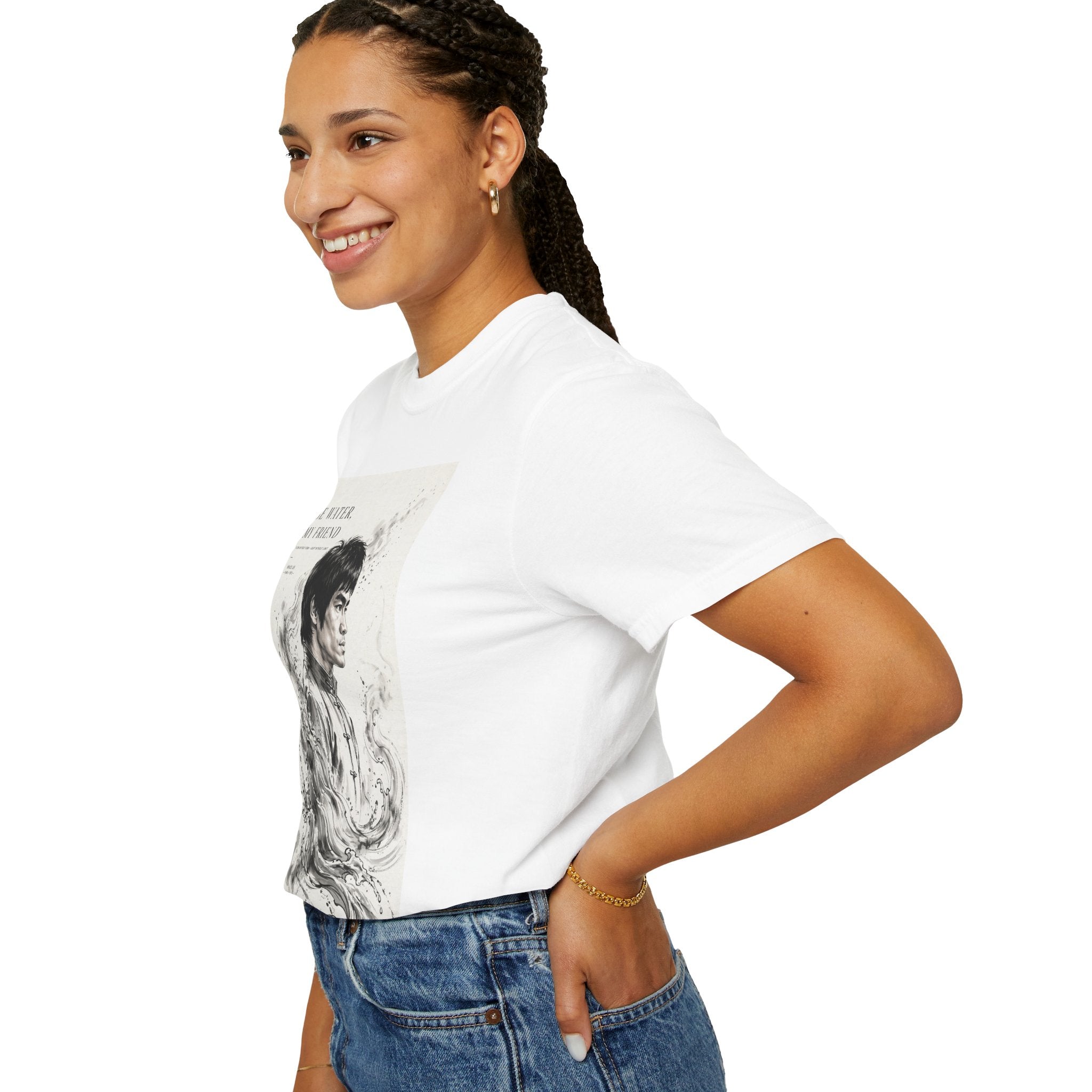 Unisex Garment-Dyed Multiple Colors T-shirt | Bruce Lee's Be Water My Friend