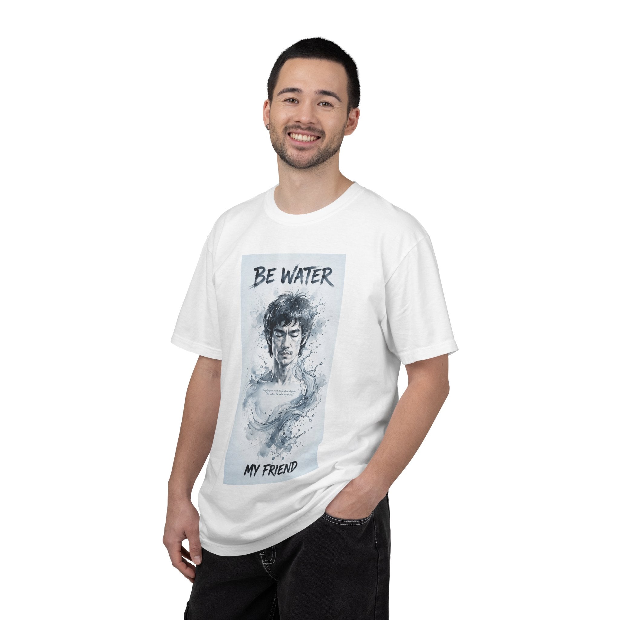 Unisex Garment-Dyed T-shirt | Remind You Be Water Like Bruce Lee