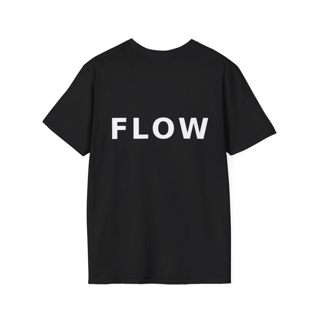 Flow Unisex Softstyle Black T-Shirt NOTHING IS FIXED EVERYTHING FLOWS' Graphic Tee