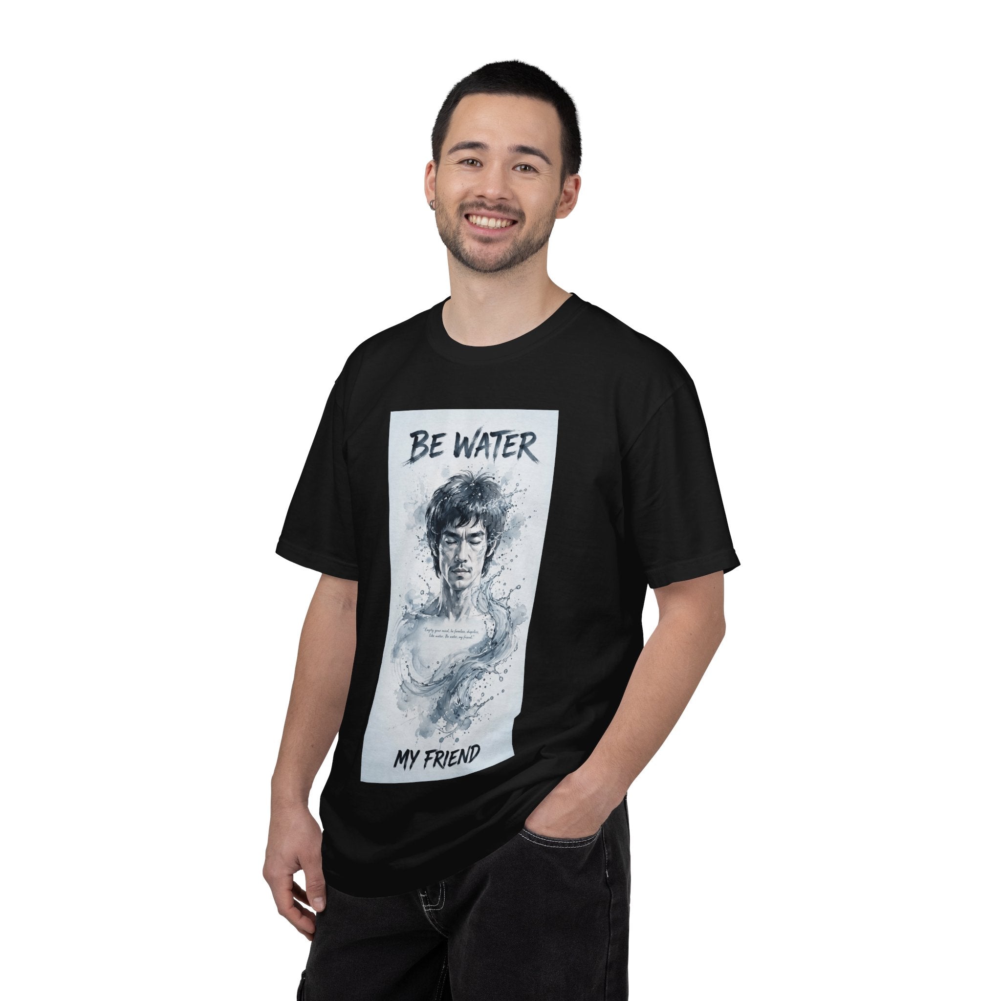 Unisex Garment-Dyed T-shirt | Remind You Be Water Like Bruce Lee