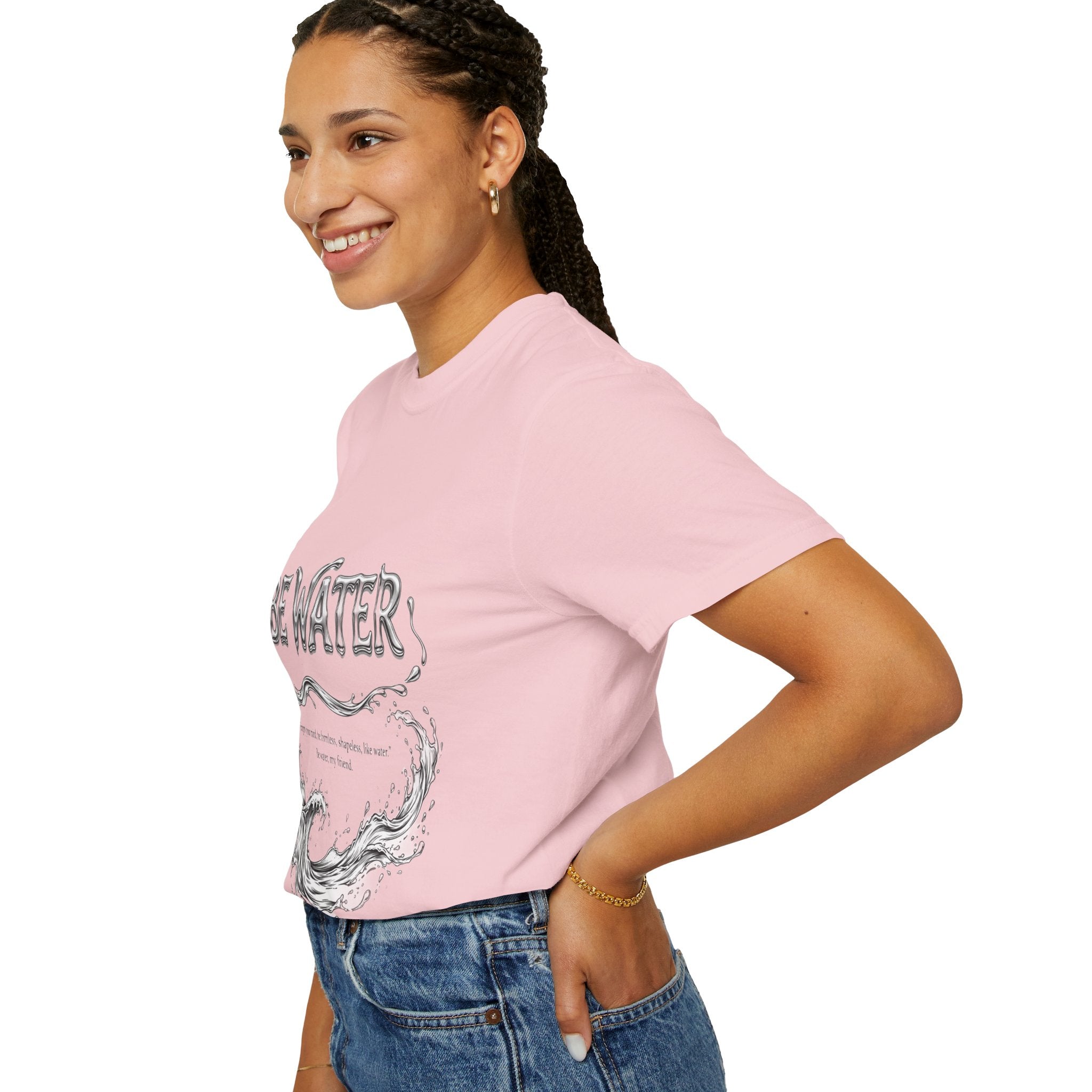 Bruce Lee "Be Water" Philosophy T-Shirt | Garment-Dyed Relaxed Fit, Unisex Style