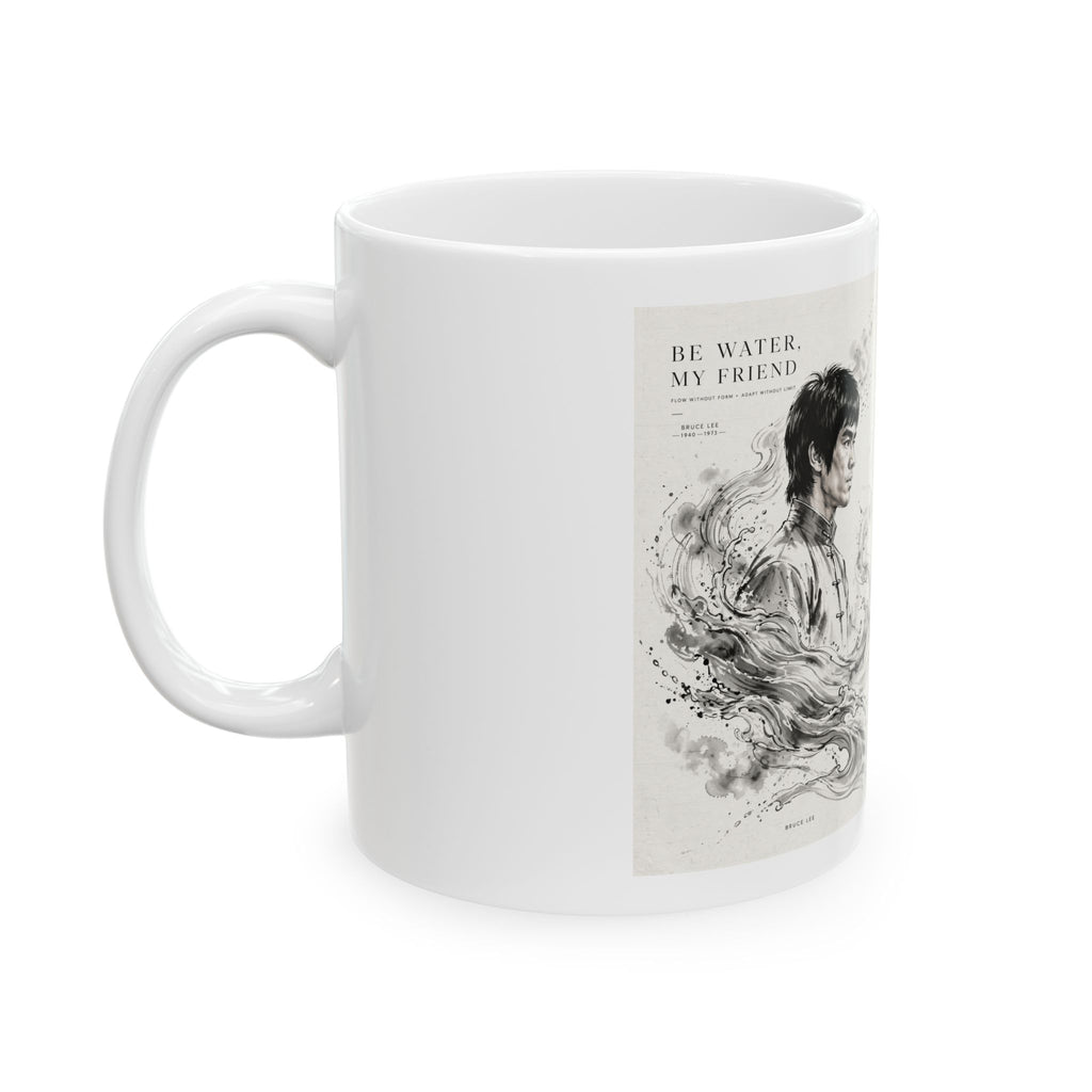 "Be Water" Bruce Lee Ceramic Mug – 11oz / 15oz – Daily Dose of Wisdom