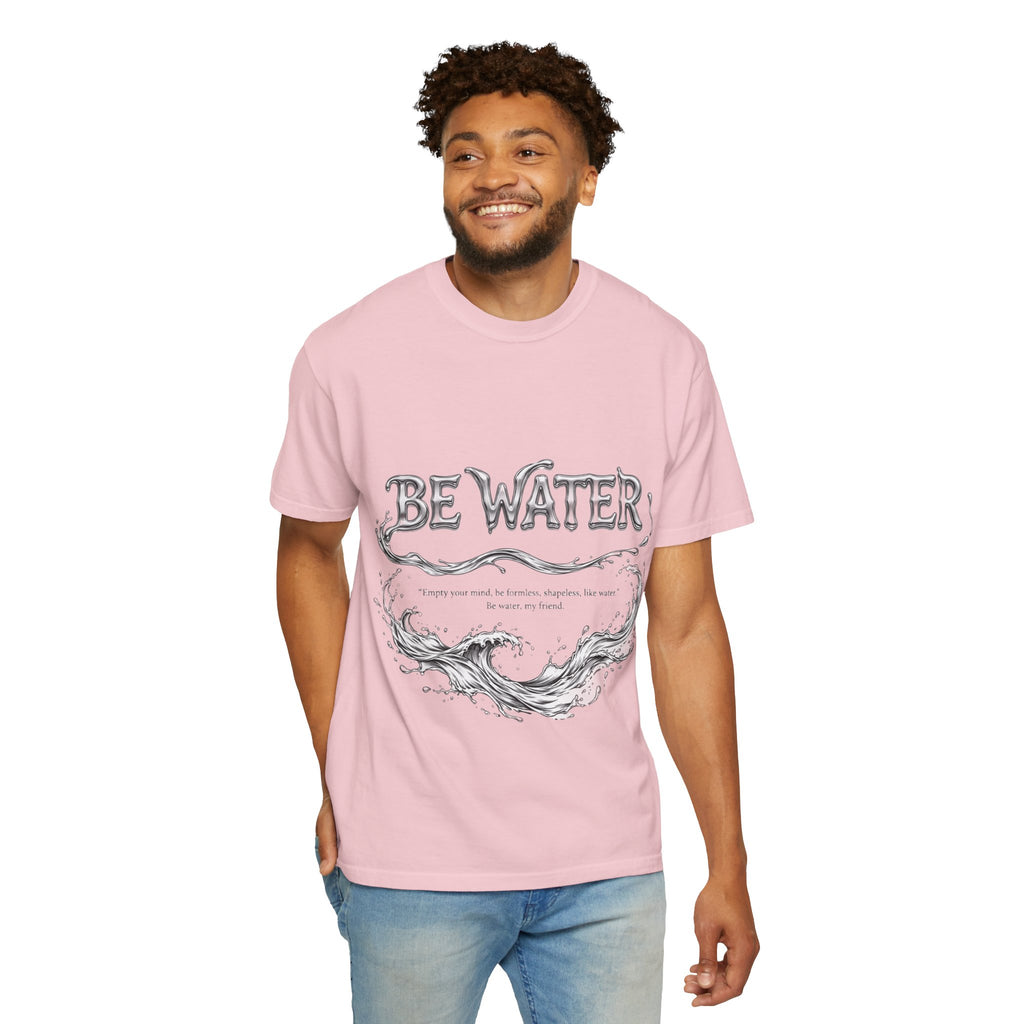 Bruce Lee "Be Water" Philosophy T-Shirt | Garment-Dyed Relaxed Fit, Unisex Style