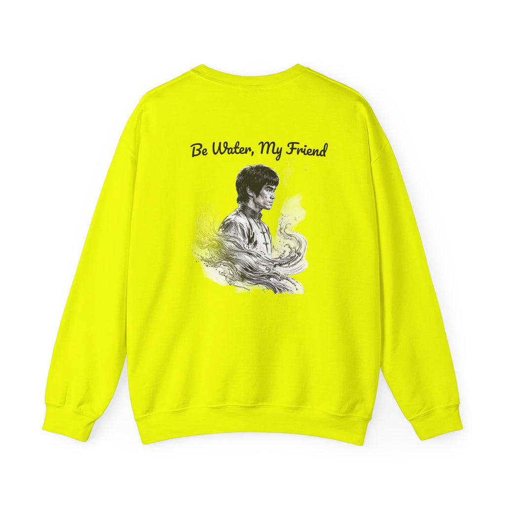 Flow Like Water: Bruce Lee Philosophy Sweatshirt – Timeless Wisdom Meets Warm Comfort, Ribbed Cuffs & Hem, Vintage Wash