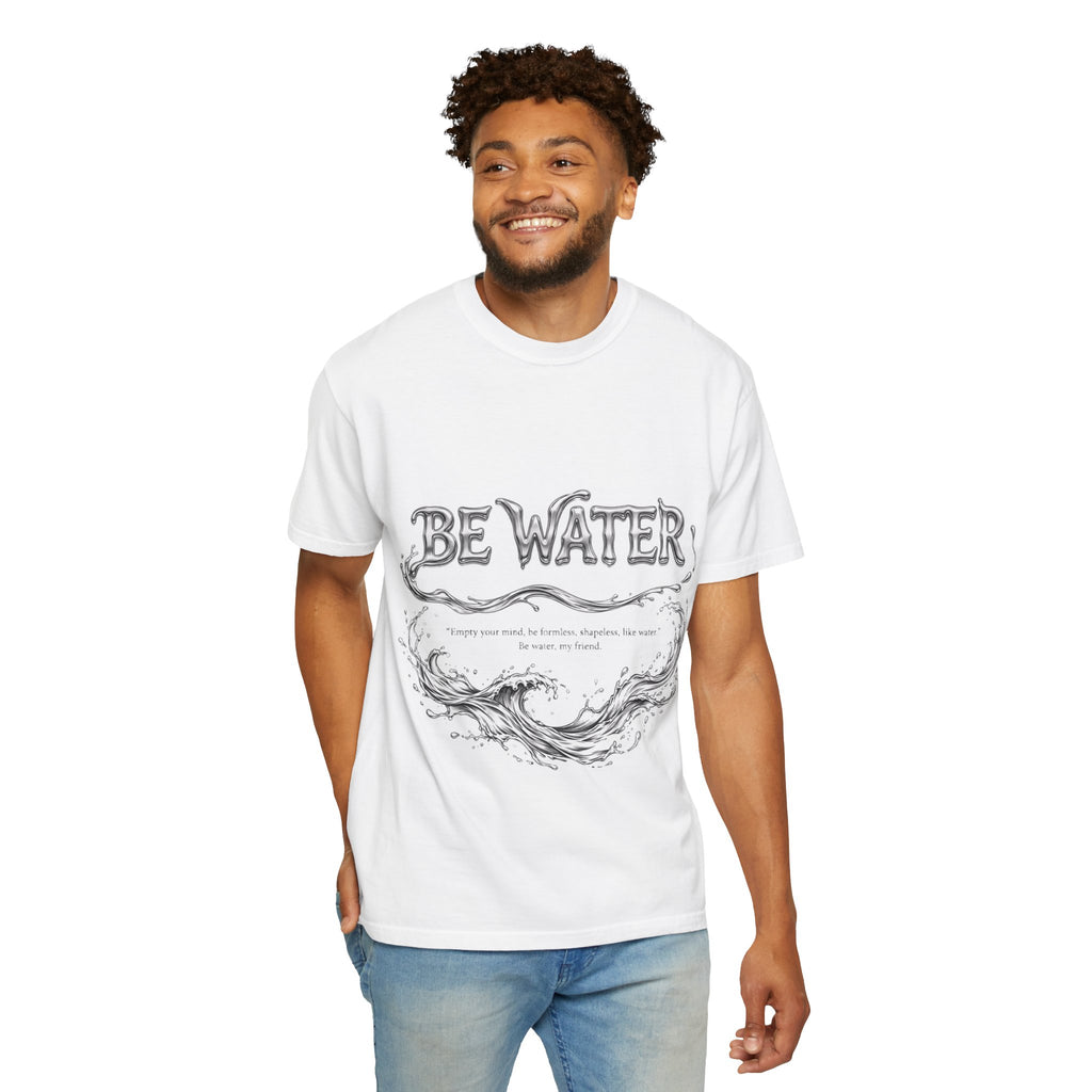 Bruce Lee "Be Water" Philosophy T-Shirt | Garment-Dyed Relaxed Fit, Unisex Style