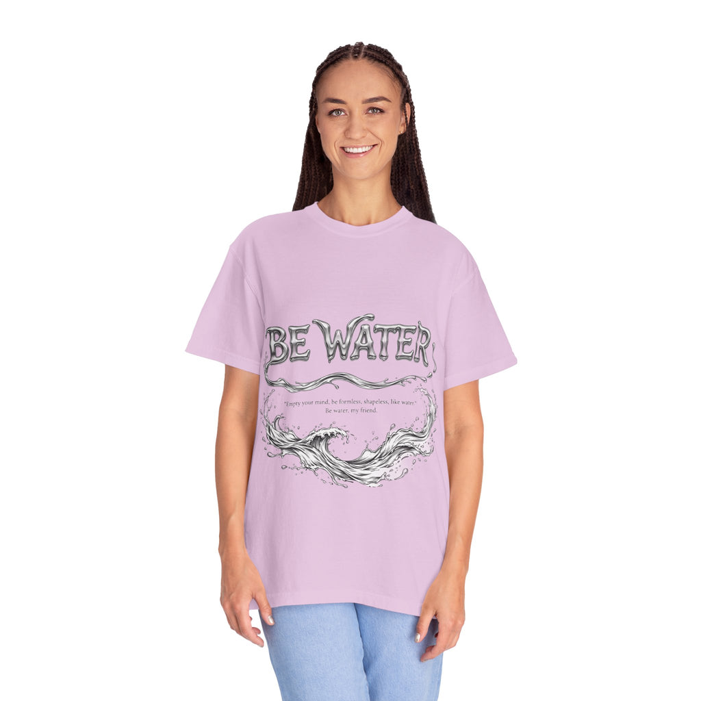 Bruce Lee "Be Water" Philosophy T-Shirt | Garment-Dyed Relaxed Fit, Unisex Style