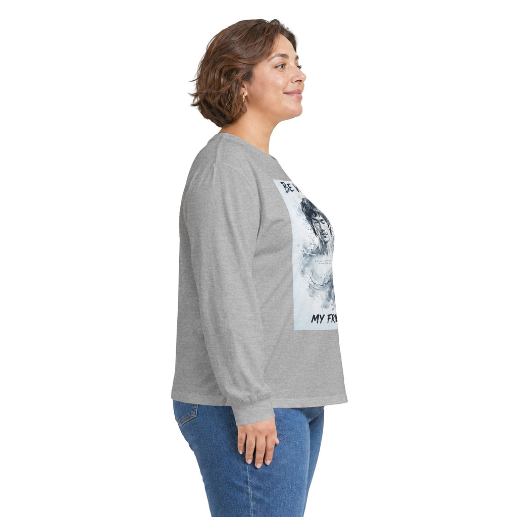 The Water Way Long Sleeve Tee – Bruce Lee's Classic Portrait, Relaxed Cut, Built to Age Gracefully