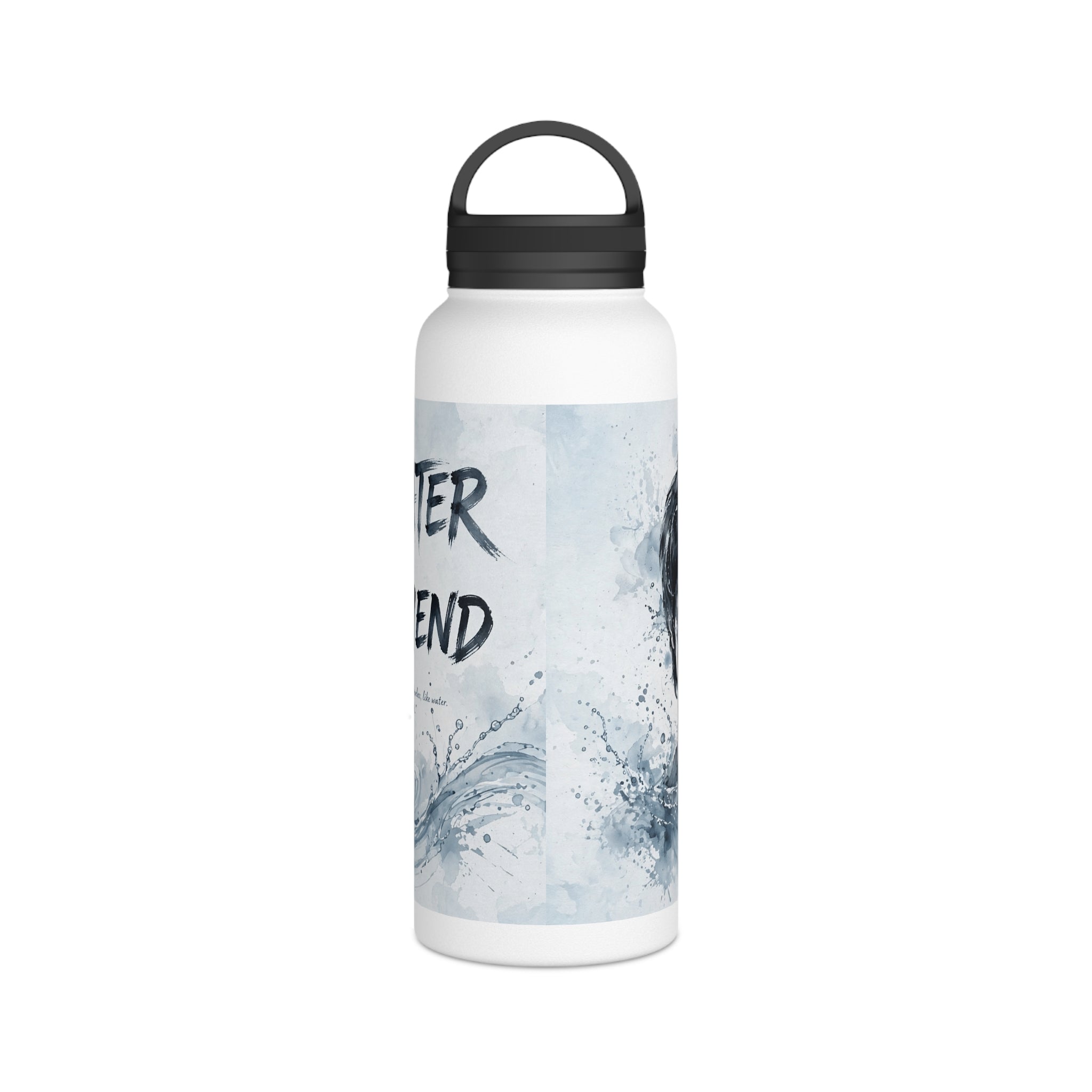 Bruce Lee "Be Water, My Friend" Sports Water Bottle – BPA-Free, Leak-Proof Flip Lid, Inspirational Martial Arts Quote Gym Bottle (12oz / 18oz/ 32oz)
