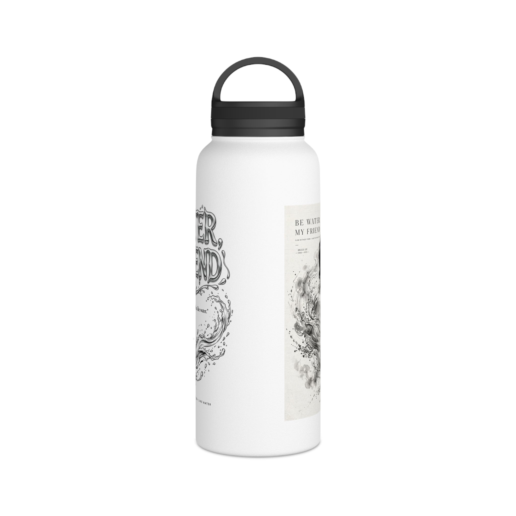 Embrace Adaptability – Bruce Lee "Be Water" Fitness Water Bottle, Ideal Gift for Martial Arts Fans, Athletes, and Mindfulness Seekers