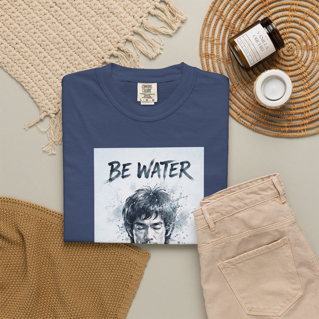Unisex Garment-Dyed T-shirt | Remind You Be Water Like Bruce Lee