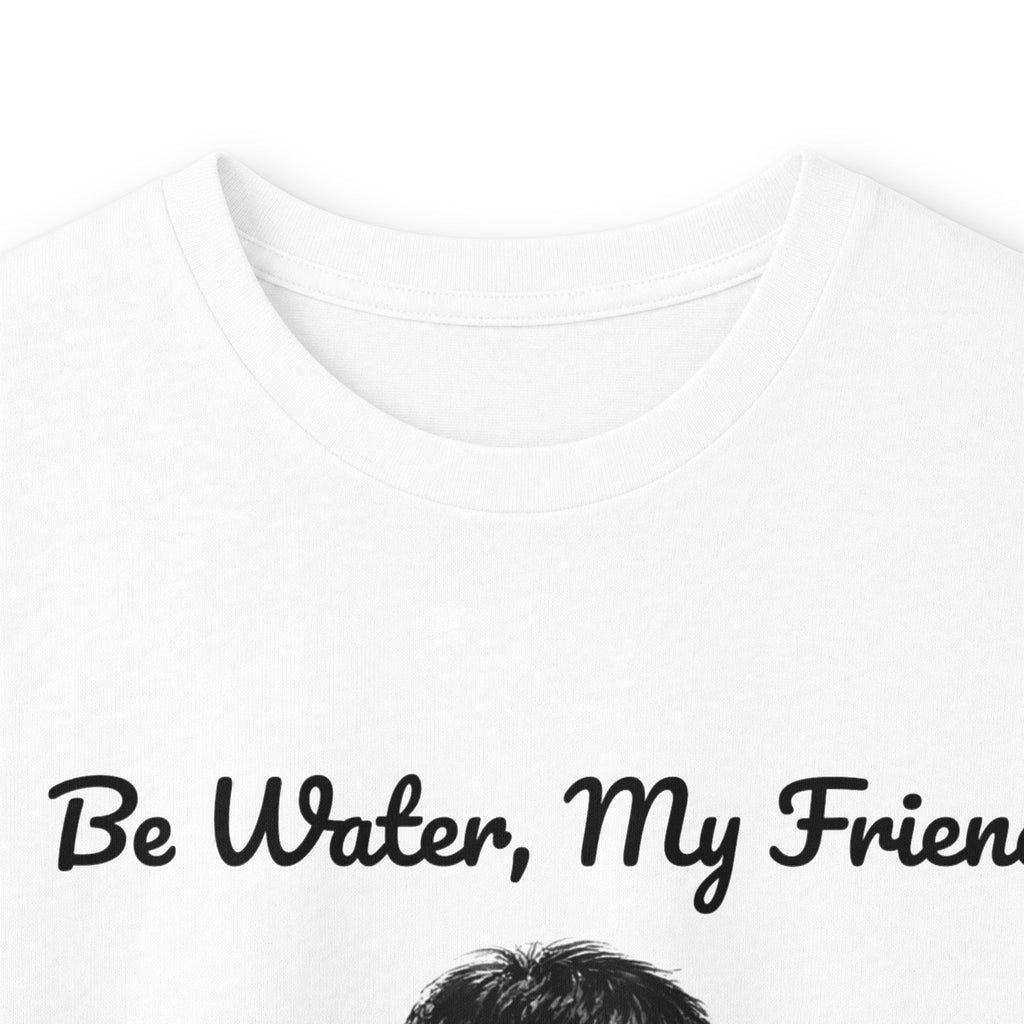 Flow Like Water: Bruce Lee Long Sleeve Crew Tee – Timeless Wisdom with Minimalist Water Art, Perfect for Layering