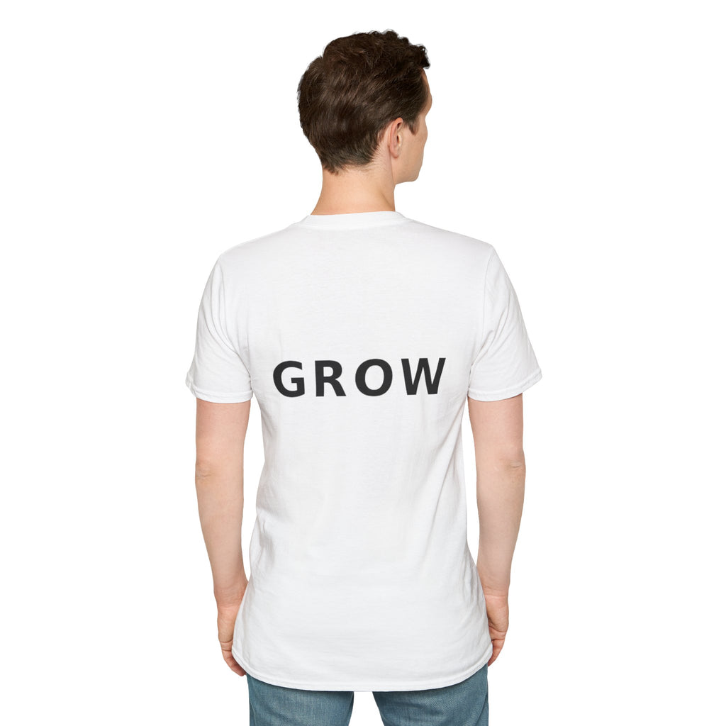 Grow Unisex Softstyle White T-Shirt EVERY STEP SHAPES WHO WE BECOME' Graphic Tee