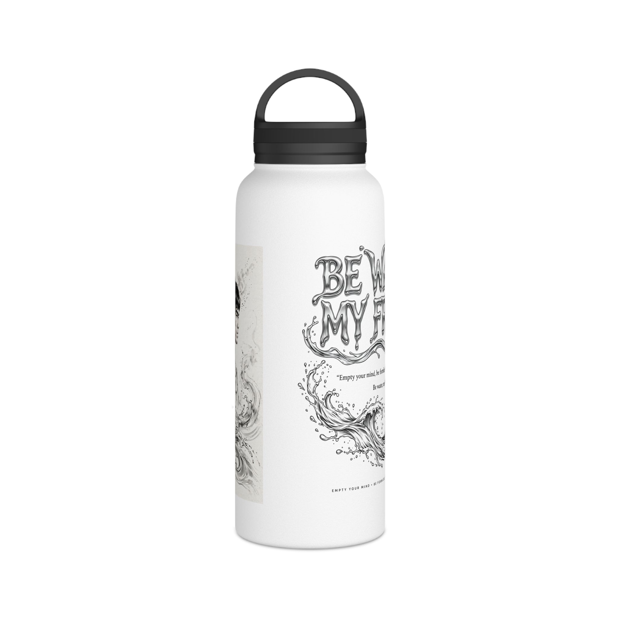 Embrace Adaptability – Bruce Lee "Be Water" Fitness Water Bottle, Ideal Gift for Martial Arts Fans, Athletes, and Mindfulness Seekers