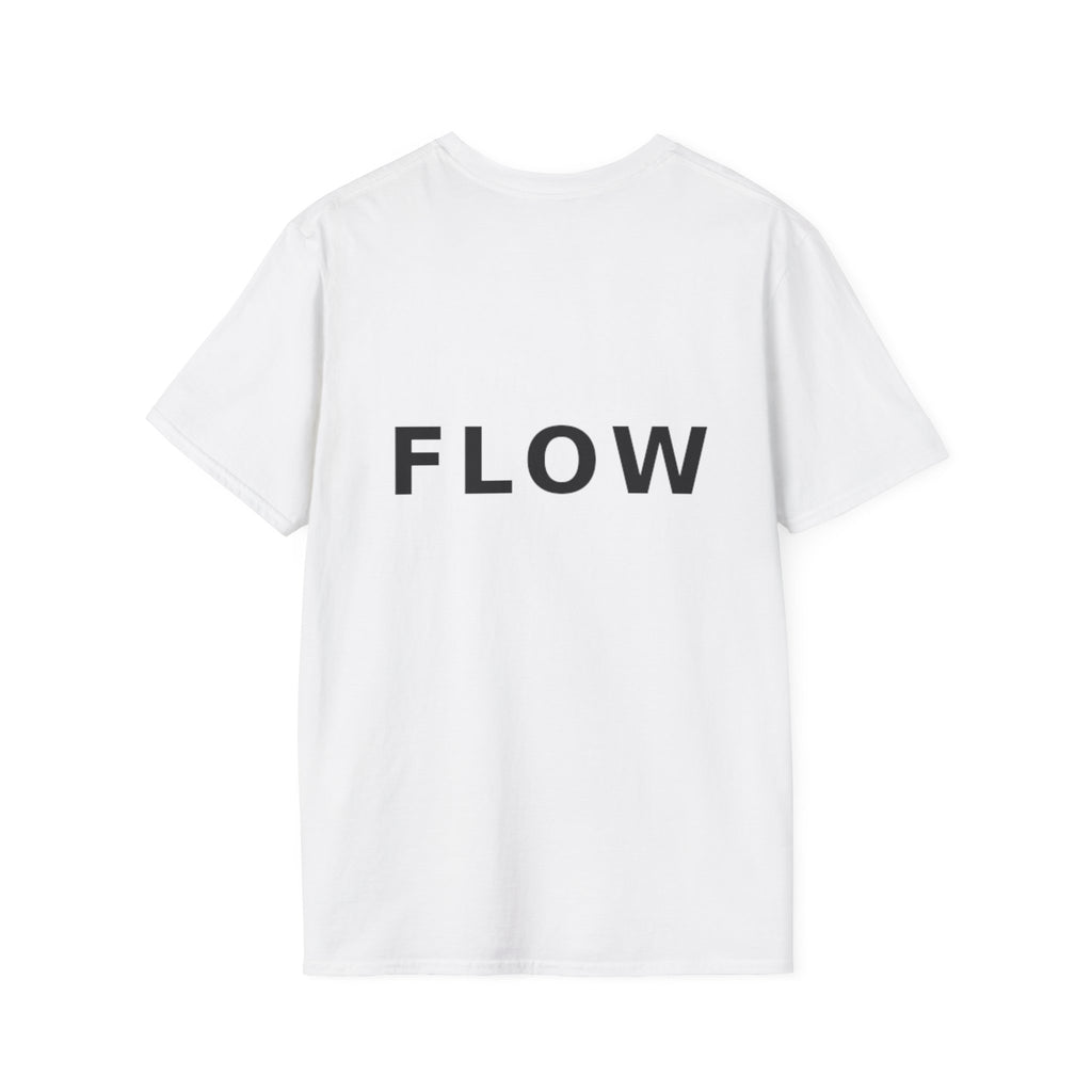 Flow Unisex Softstyle White T-Shirt NOTHING IS FIXED EVERYTHING FLOWS' Graphic Tee
