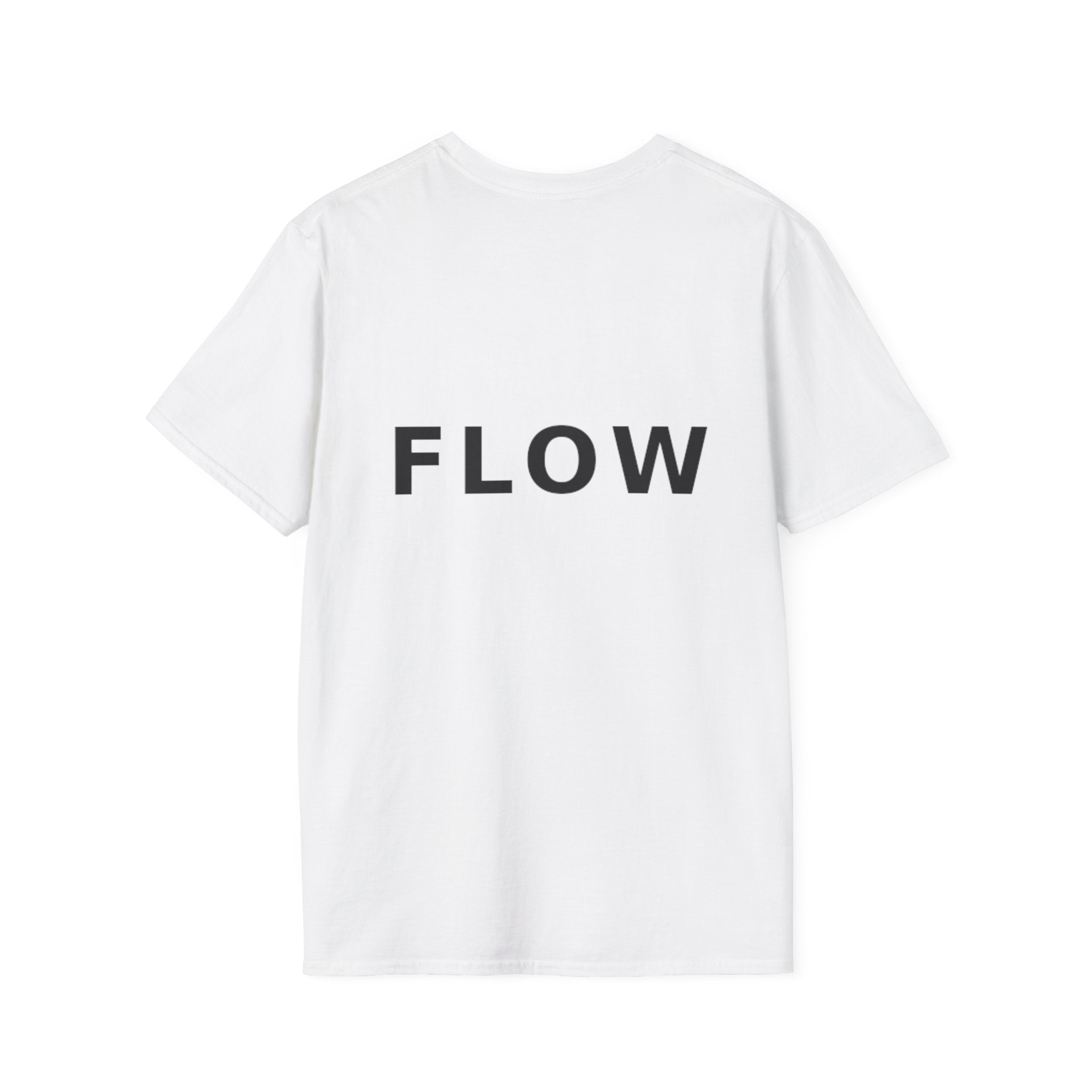 Flow Unisex Softstyle White T-Shirt NOTHING IS FIXED EVERYTHING FLOWS' Graphic Tee