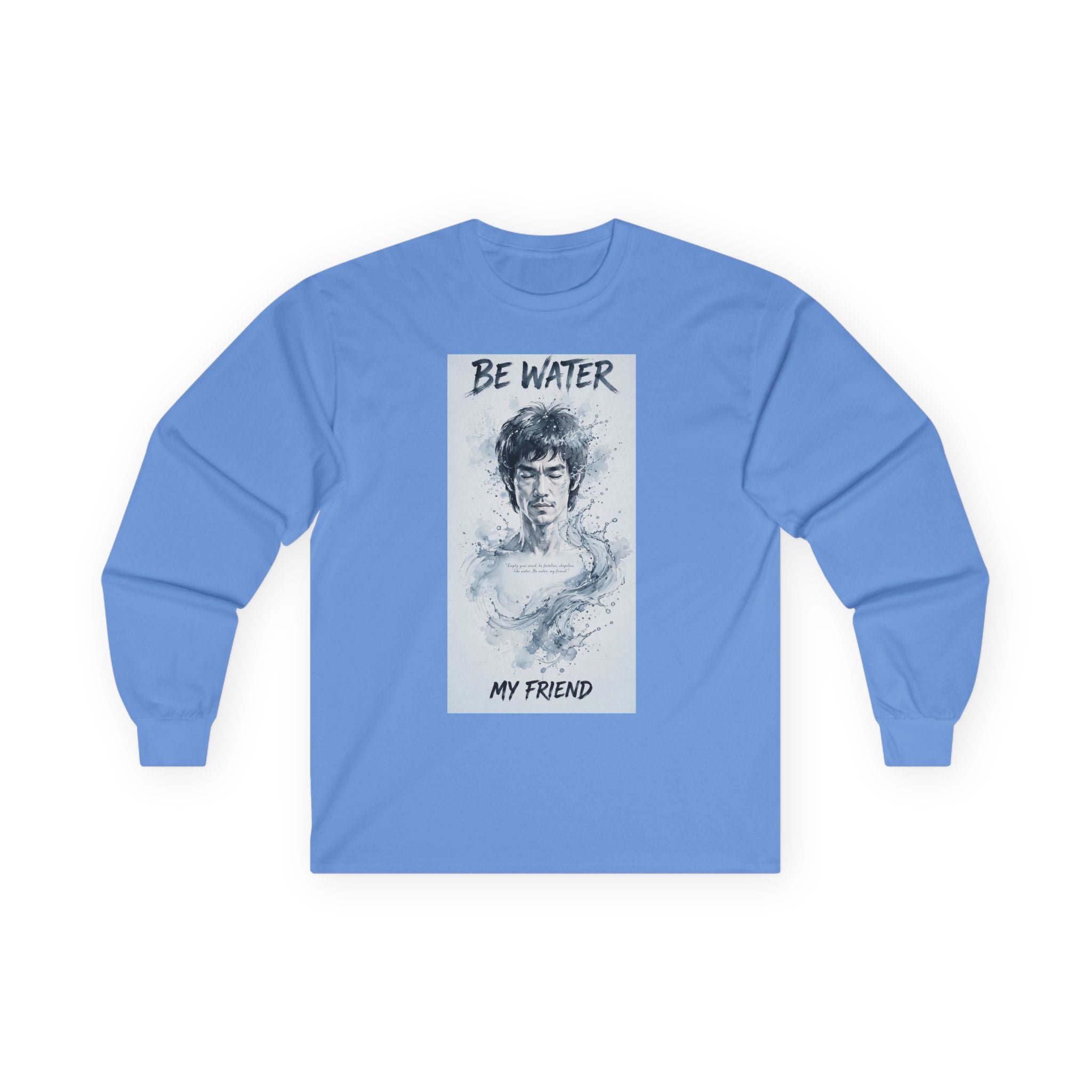 The Water Way Long Sleeve Tee – Bruce Lee's Classic Portrait, Relaxed Cut, Built to Age Gracefully