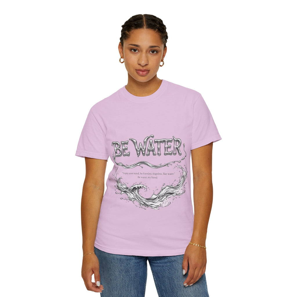 Bruce Lee "Be Water" Philosophy T-Shirt | Garment-Dyed Relaxed Fit, Unisex Style