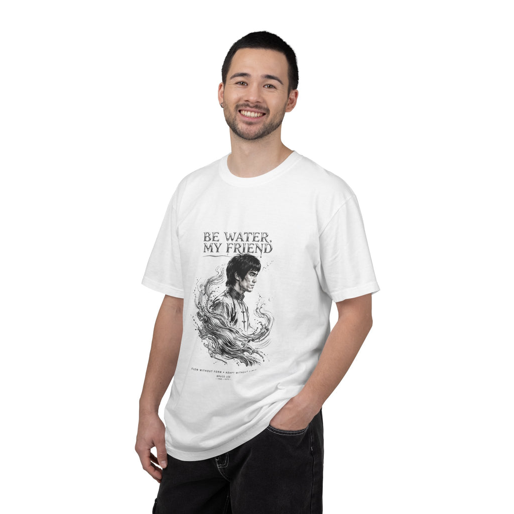 Unisex Garment-Dyed White T-shirt | Bruce Lee's Be Water My Friend