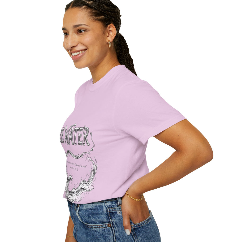 Bruce Lee "Be Water" Philosophy T-Shirt | Garment-Dyed Relaxed Fit, Unisex Style