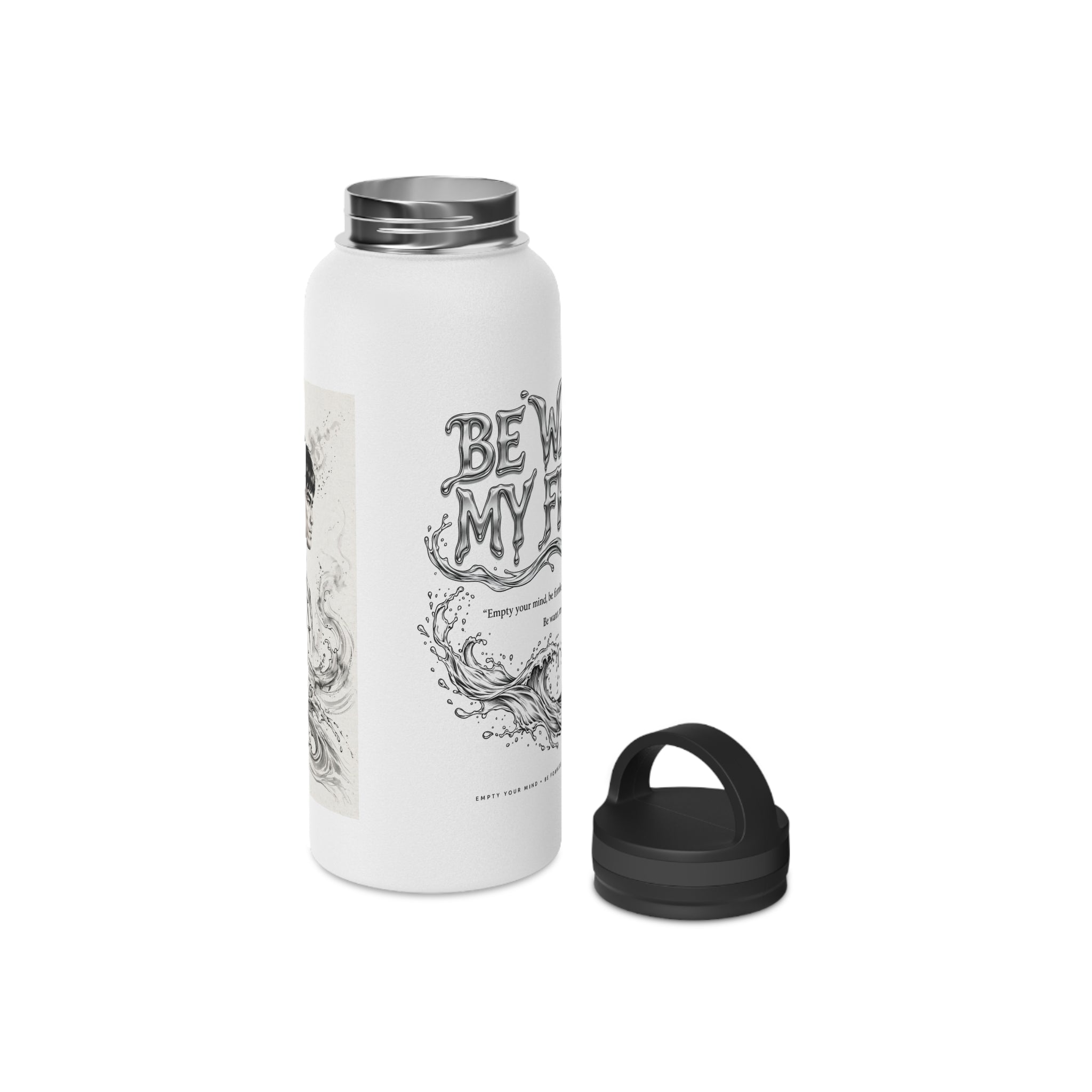 Embrace Adaptability – Bruce Lee "Be Water" Fitness Water Bottle, Ideal Gift for Martial Arts Fans, Athletes, and Mindfulness Seekers