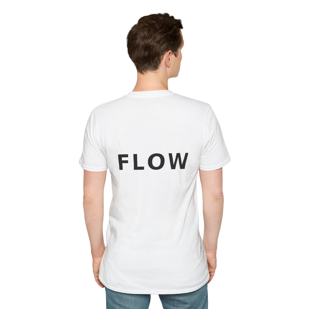 Flow Unisex Softstyle White T-Shirt NOTHING IS FIXED EVERYTHING FLOWS' Graphic Tee