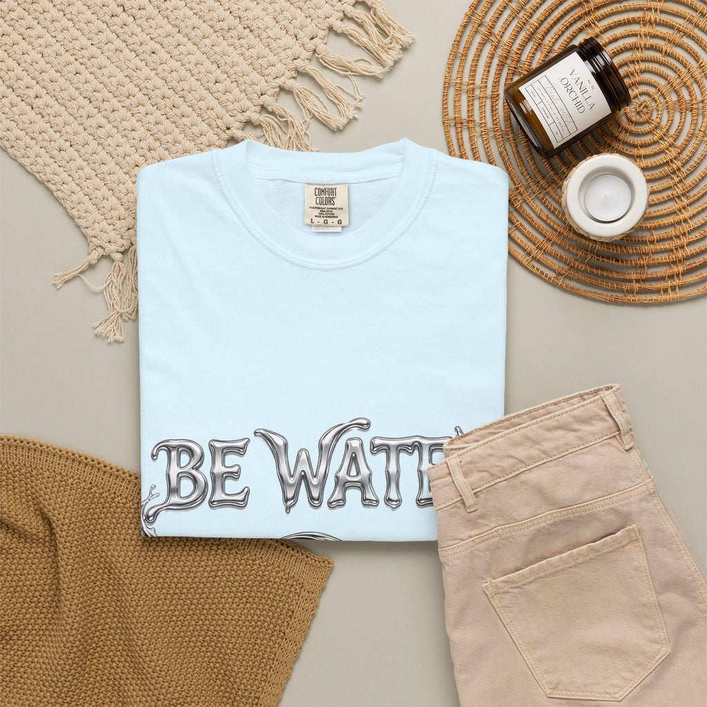Bruce Lee "Be Water" Philosophy T-Shirt | Garment-Dyed Relaxed Fit, Unisex Style