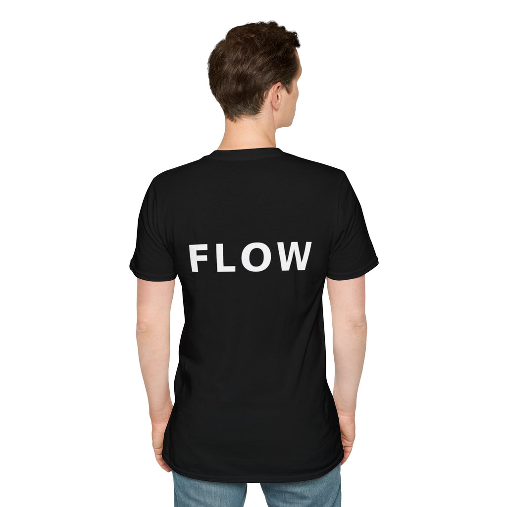 Flow Unisex Softstyle Black T-Shirt NOTHING IS FIXED EVERYTHING FLOWS' Graphic Tee