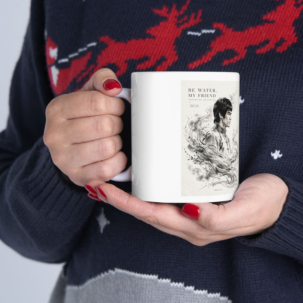 "Be Water" Bruce Lee Ceramic Mug – 11oz / 15oz – Daily Dose of Wisdom