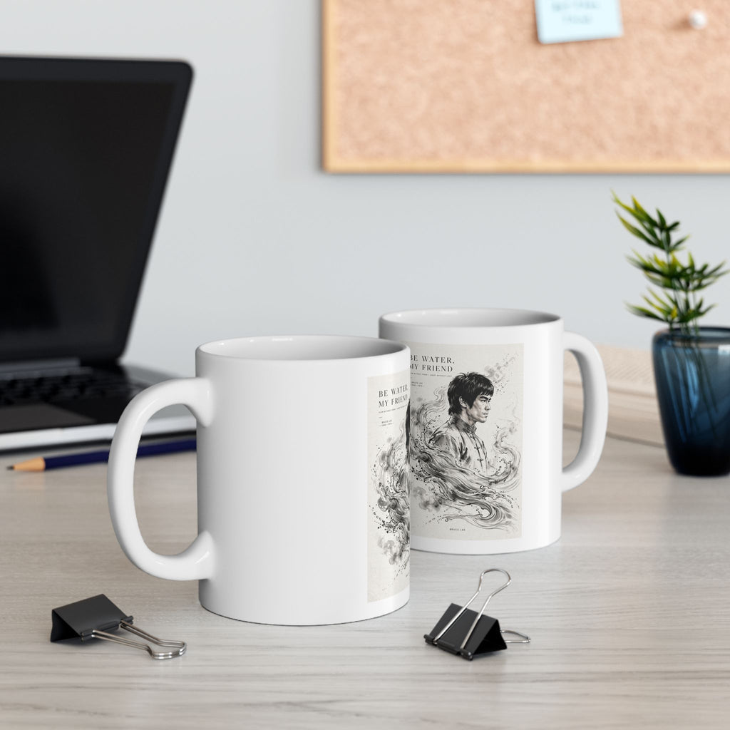 "Be Water" Bruce Lee Ceramic Mug – 11oz / 15oz – Daily Dose of Wisdom