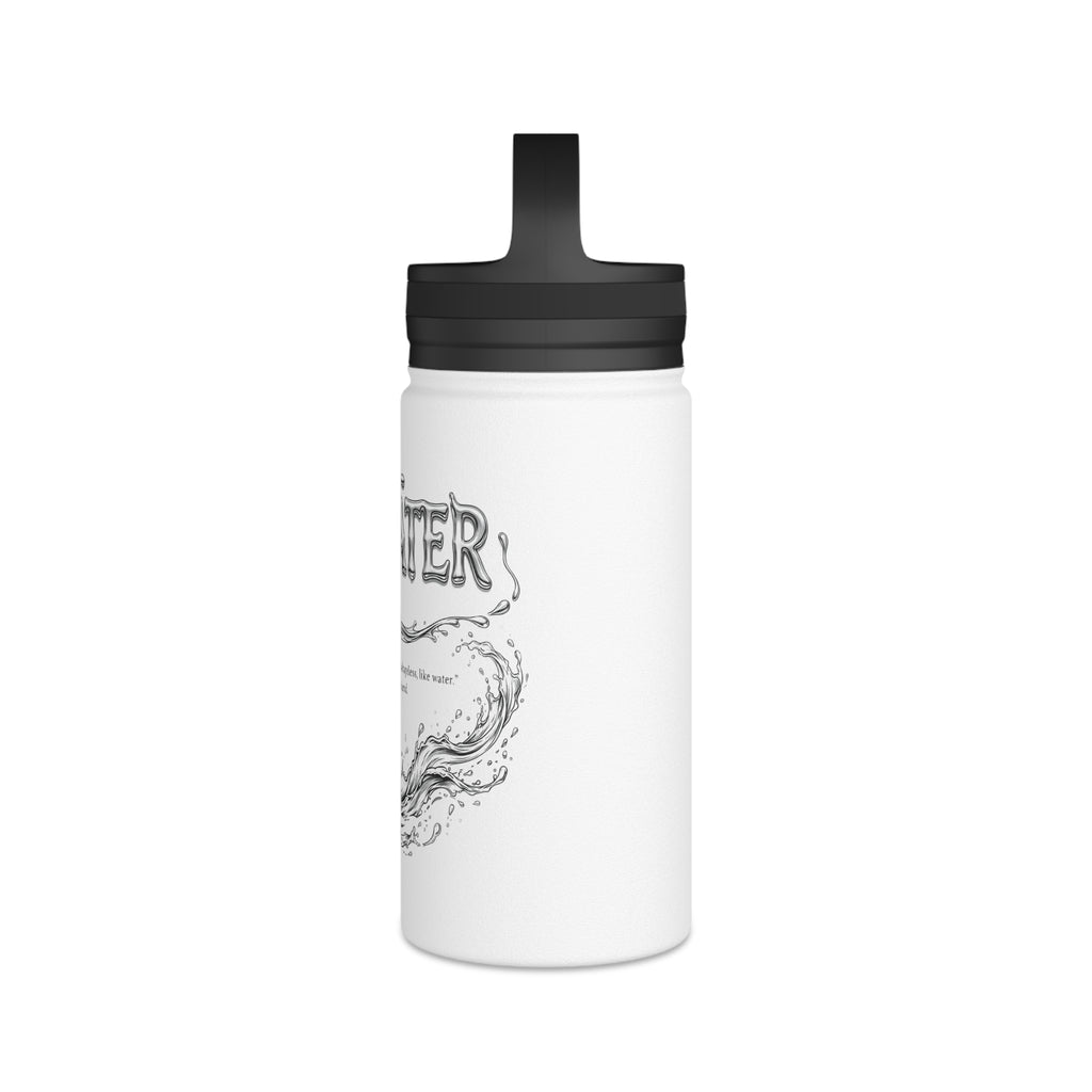 "Be Water" Sports Bottle – Bruce Lee Iconic Quote with Flowing Water Graphic, Perfect for Gym, Yoga, and Daily Hydration