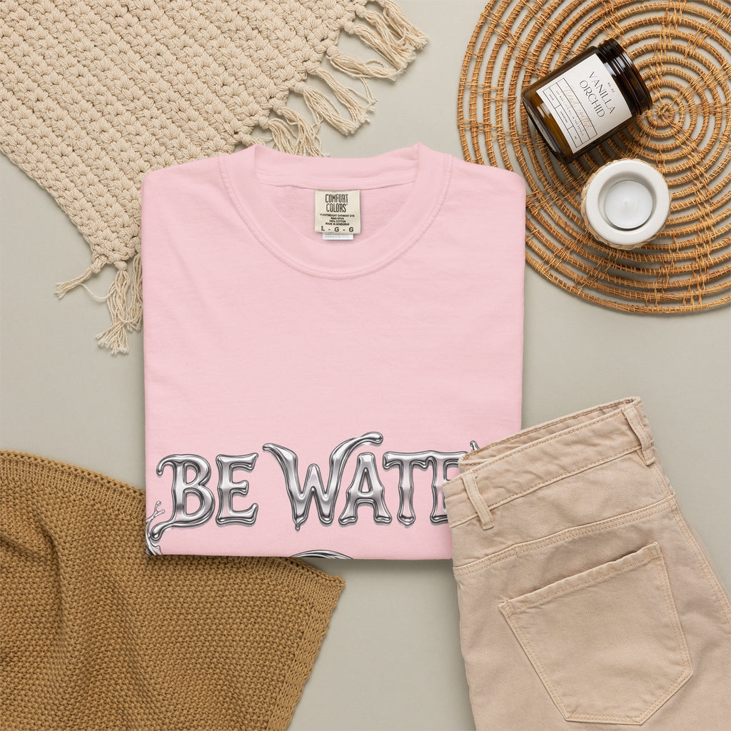 Bruce Lee "Be Water" Philosophy T-Shirt | Garment-Dyed Relaxed Fit, Unisex Style