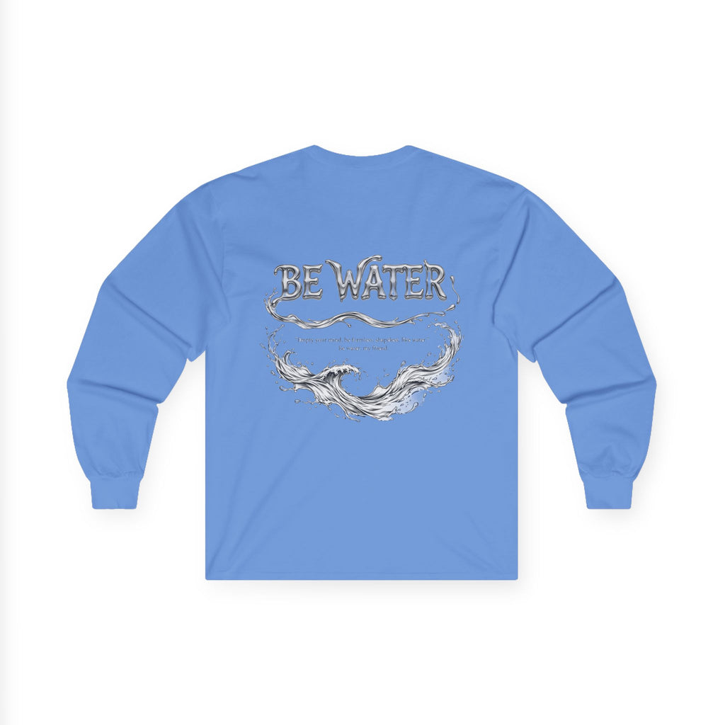 Embrace Adaptability – Bruce Lee "Be Water" Long Sleeve Shirt, Vintage Wash, Soft Touch, Ideal Gift for Philosophers & Warriors
