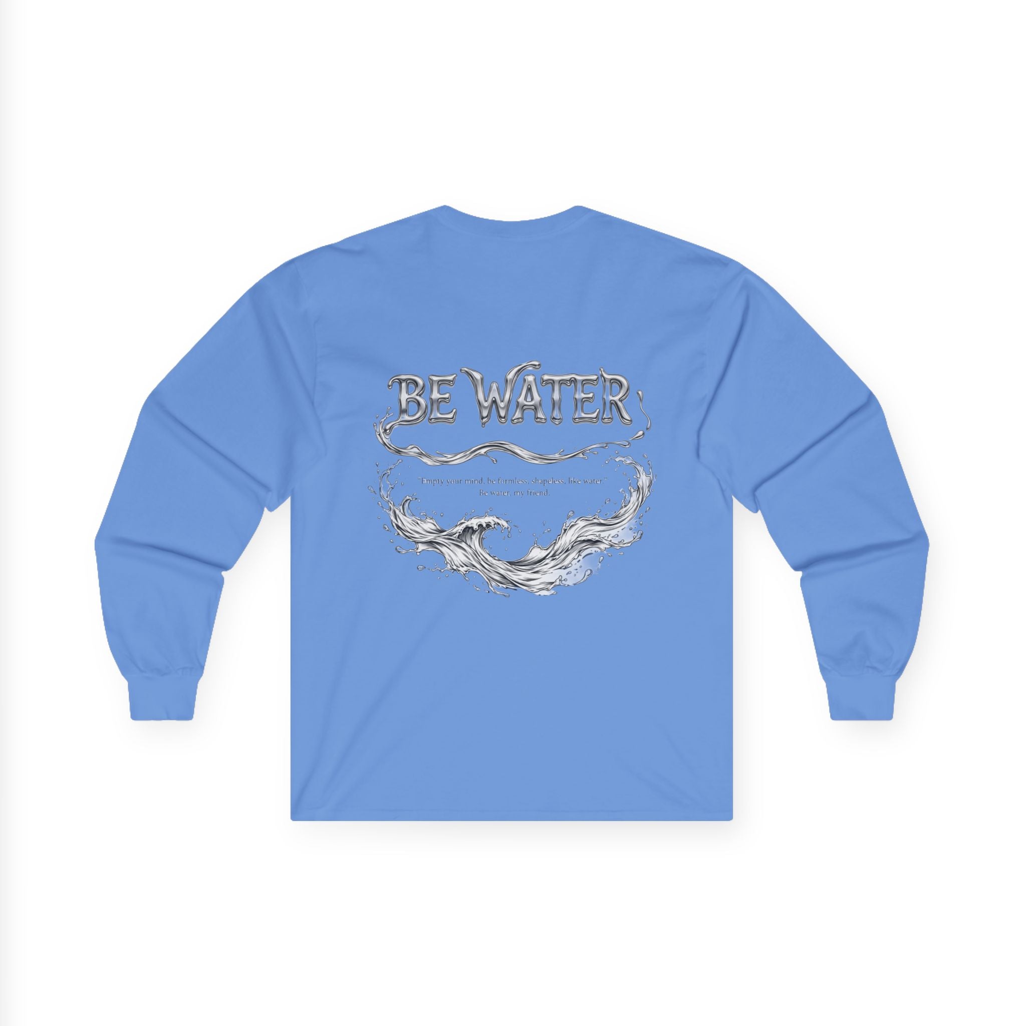 Embrace Adaptability – Bruce Lee "Be Water" Long Sleeve Shirt, Vintage Wash, Soft Touch, Ideal Gift for Philosophers & Warriors