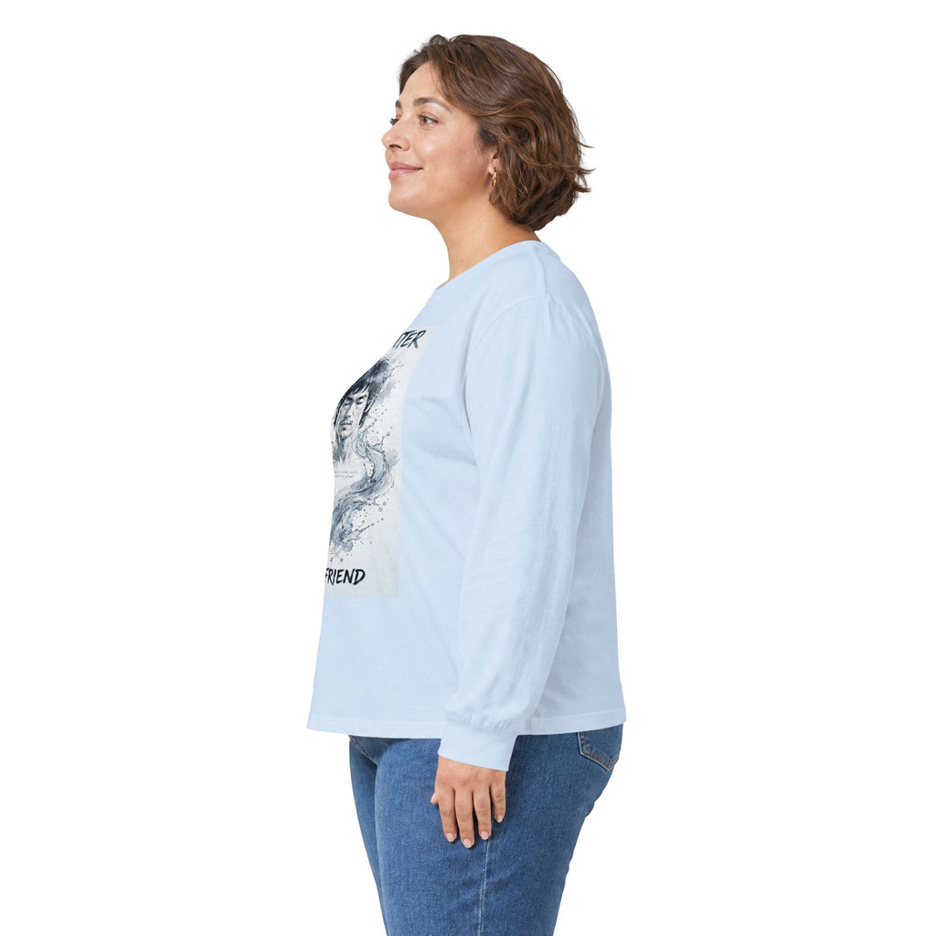 The Water Way Long Sleeve Tee – Bruce Lee's Classic Portrait, Relaxed Cut, Built to Age Gracefully