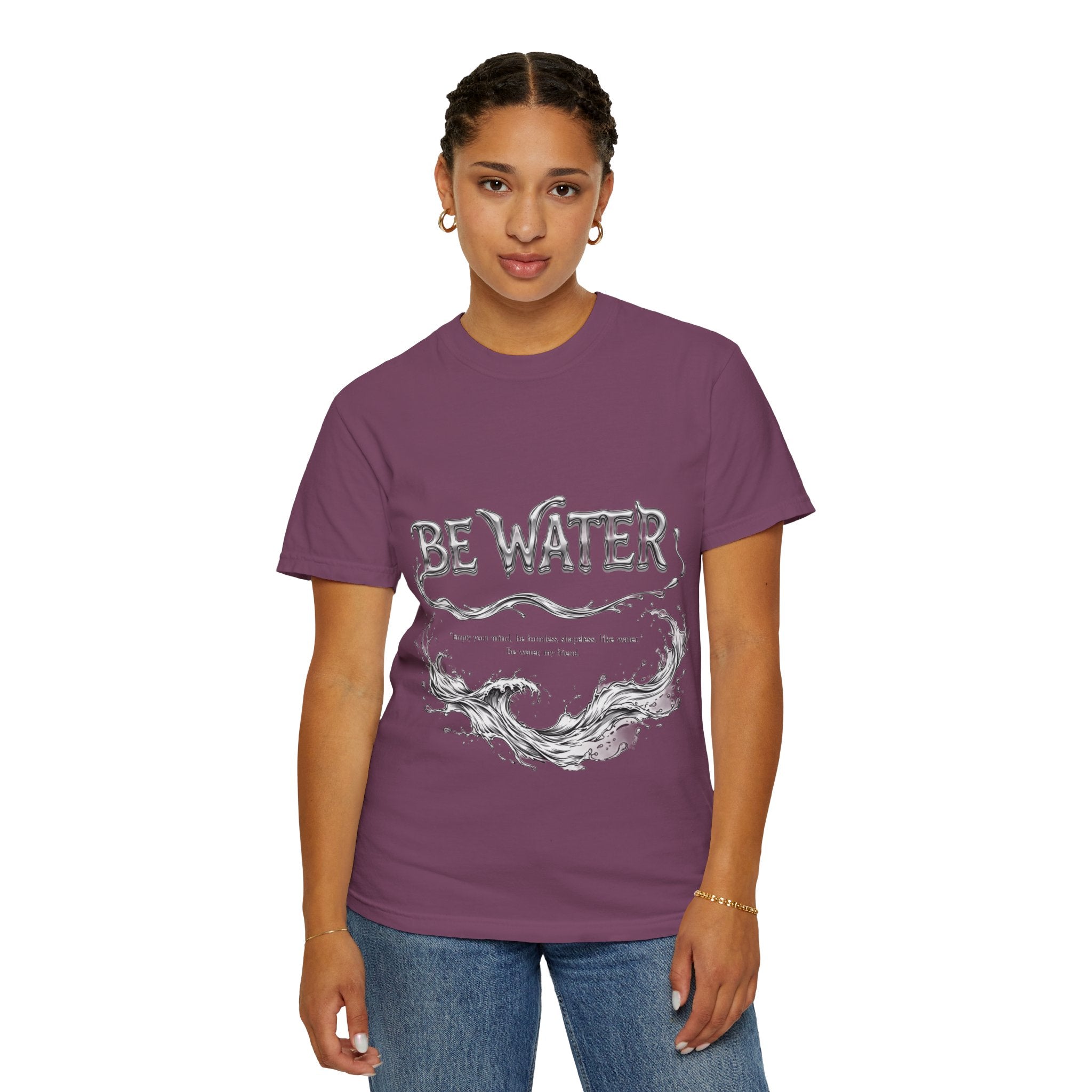 Bruce Lee "Be Water" Philosophy T-Shirt | Garment-Dyed Relaxed Fit, Unisex Style