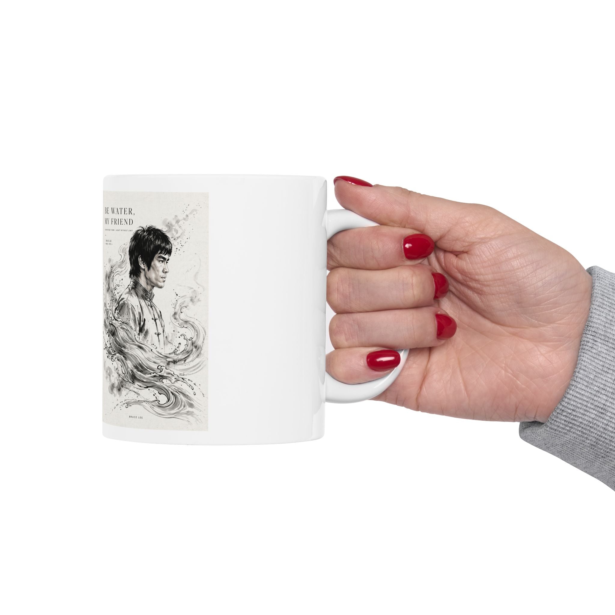 "Be Water" Bruce Lee Ceramic Mug – 11oz / 15oz – Daily Dose of Wisdom
