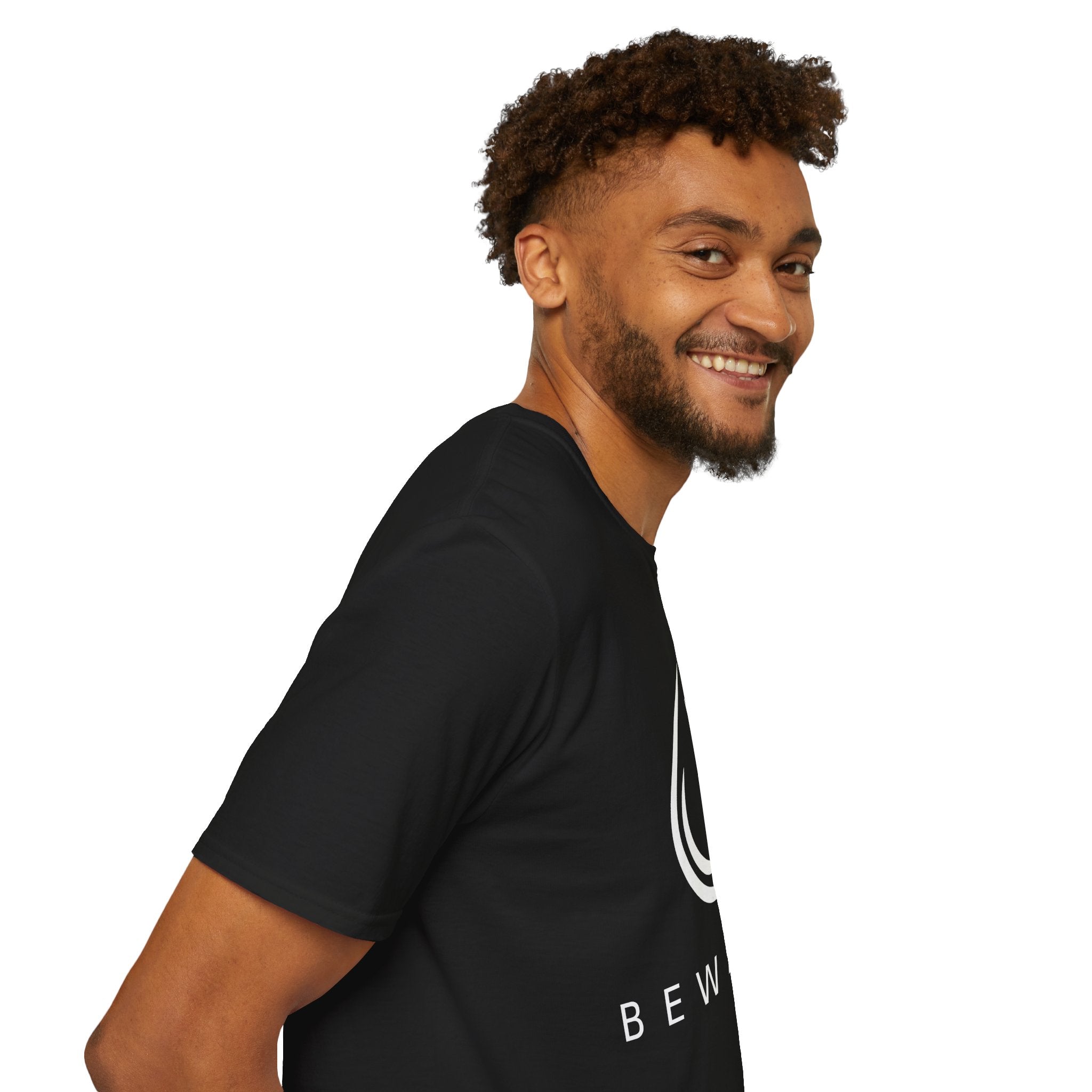 BEWATER Logo BLACK T-Shirt — Minimal Water Drop Graphic Tee