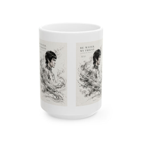 "Be Water" Bruce Lee Ceramic Mug – 11oz / 15oz – Daily Dose of Wisdom