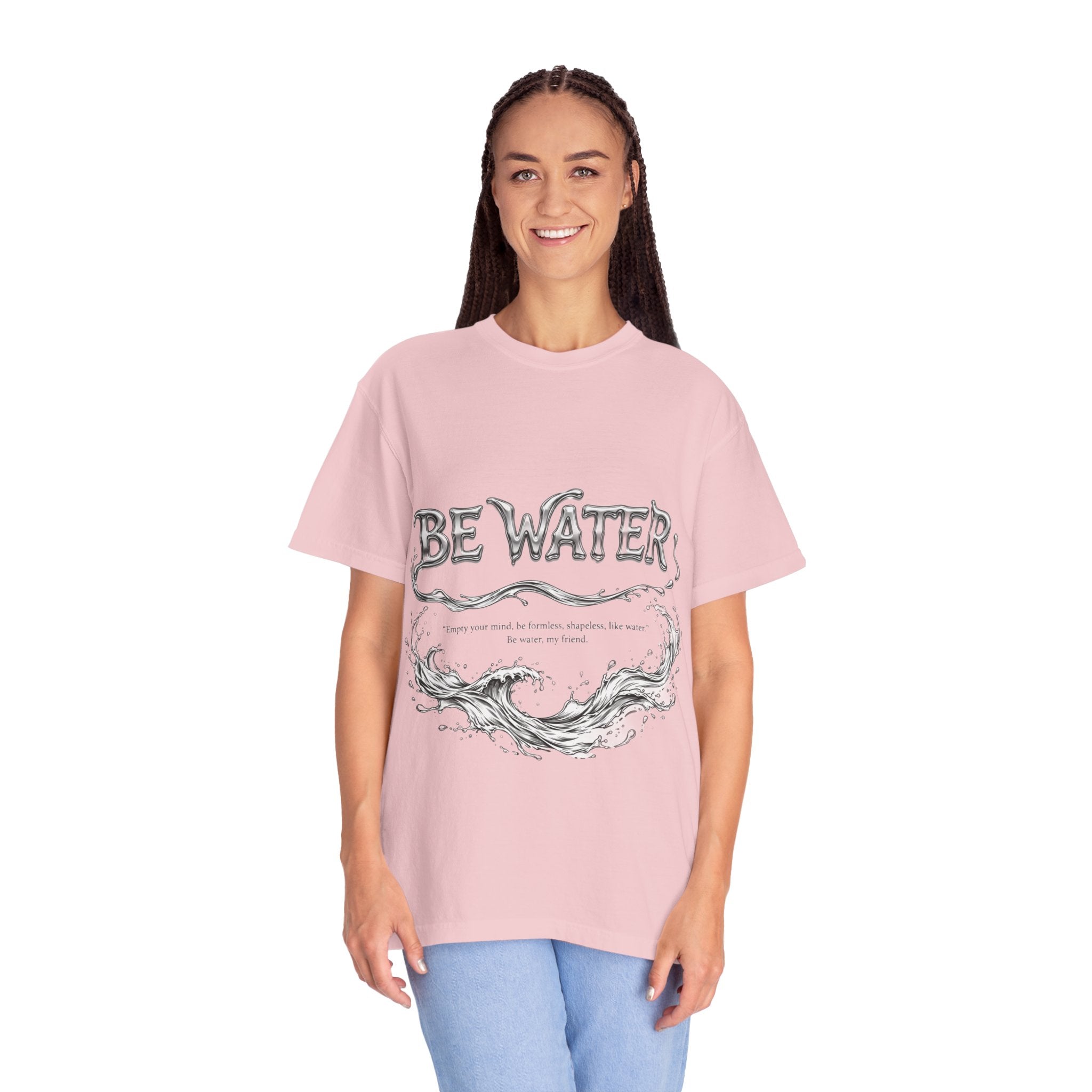 Bruce Lee "Be Water" Philosophy T-Shirt | Garment-Dyed Relaxed Fit, Unisex Style