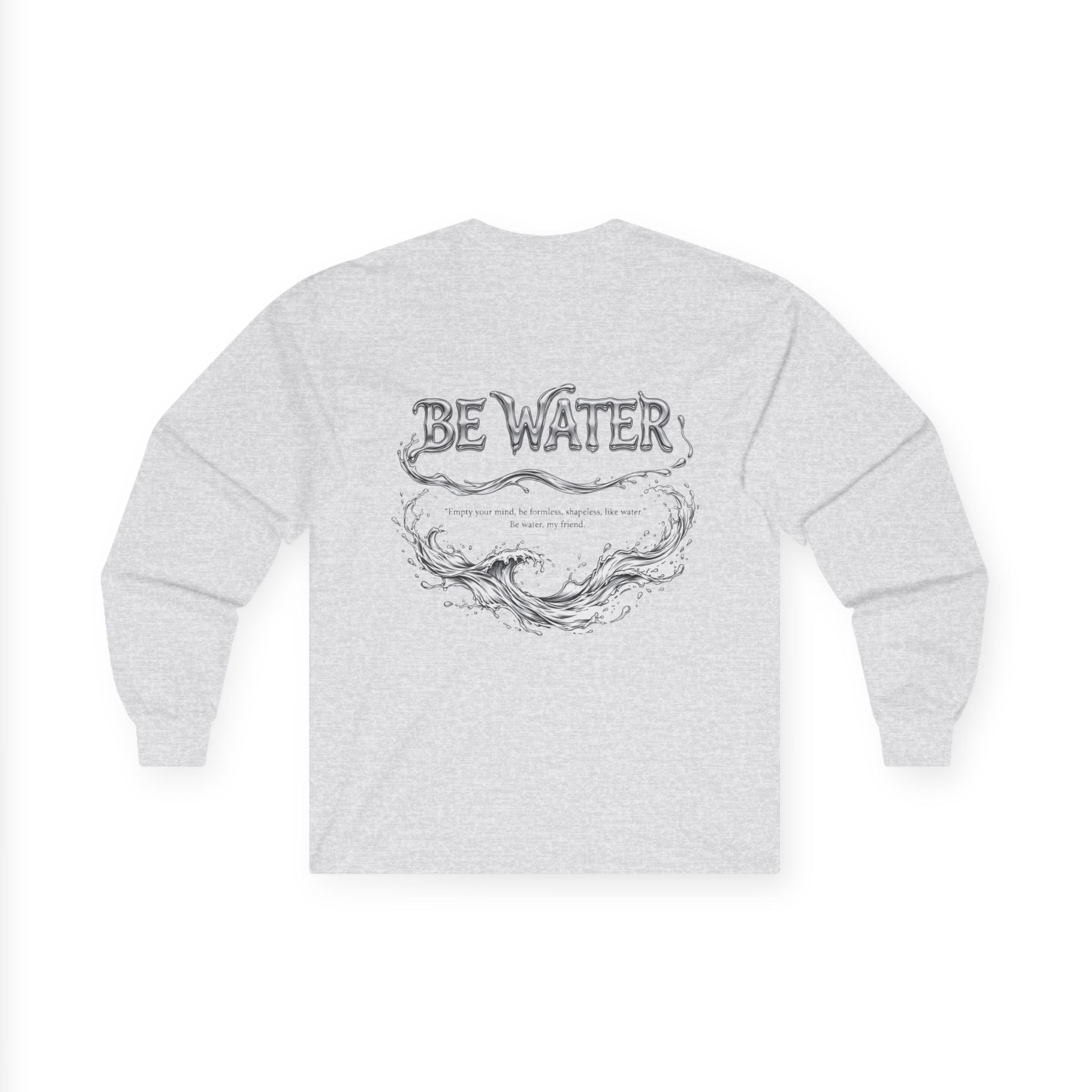 The Water Way Long Sleeve Tee – Bruce Lee's Classic Portrait, Relaxed Cut, Built to Age Gracefully