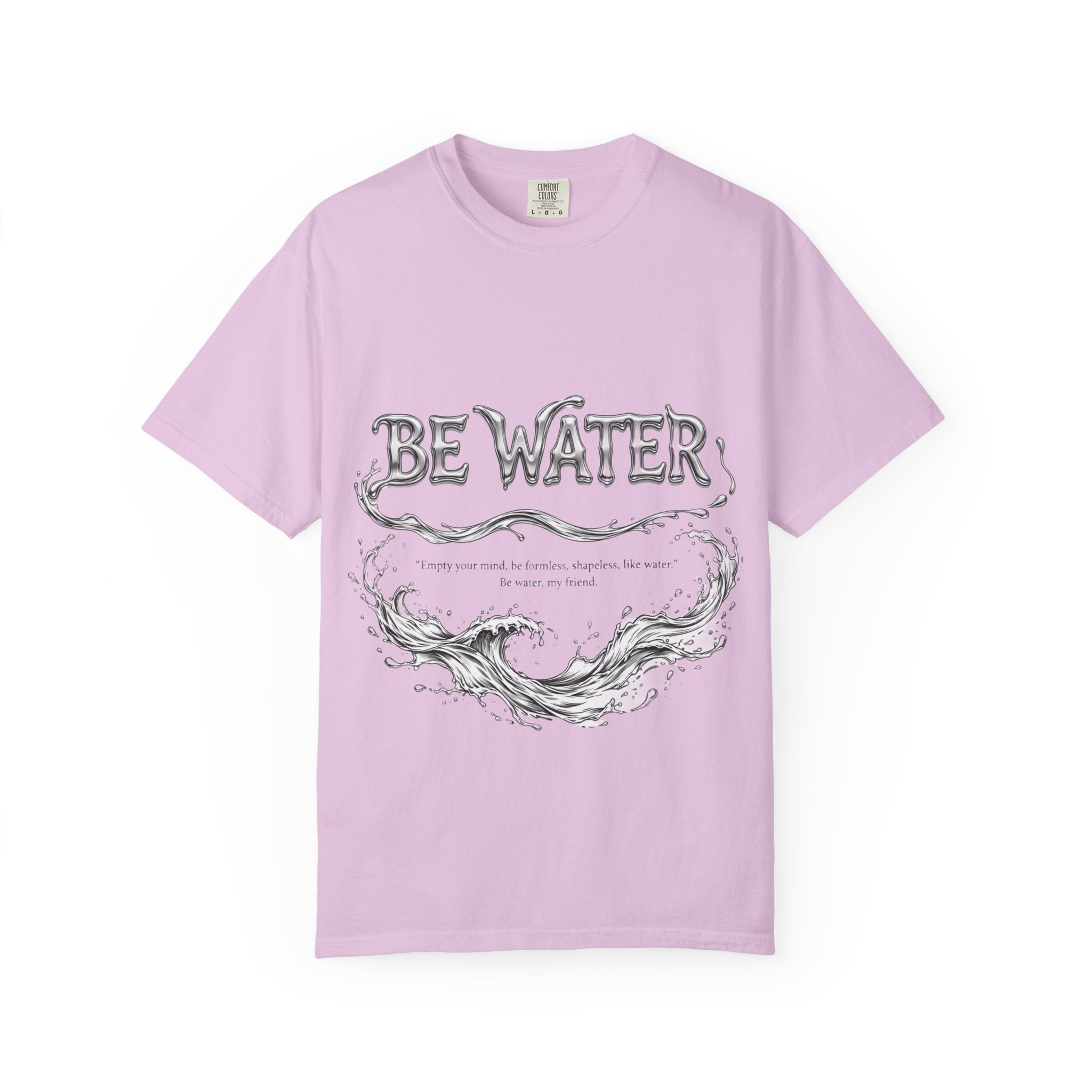 Bruce Lee "Be Water" Philosophy T-Shirt | Garment-Dyed Relaxed Fit, Unisex Style