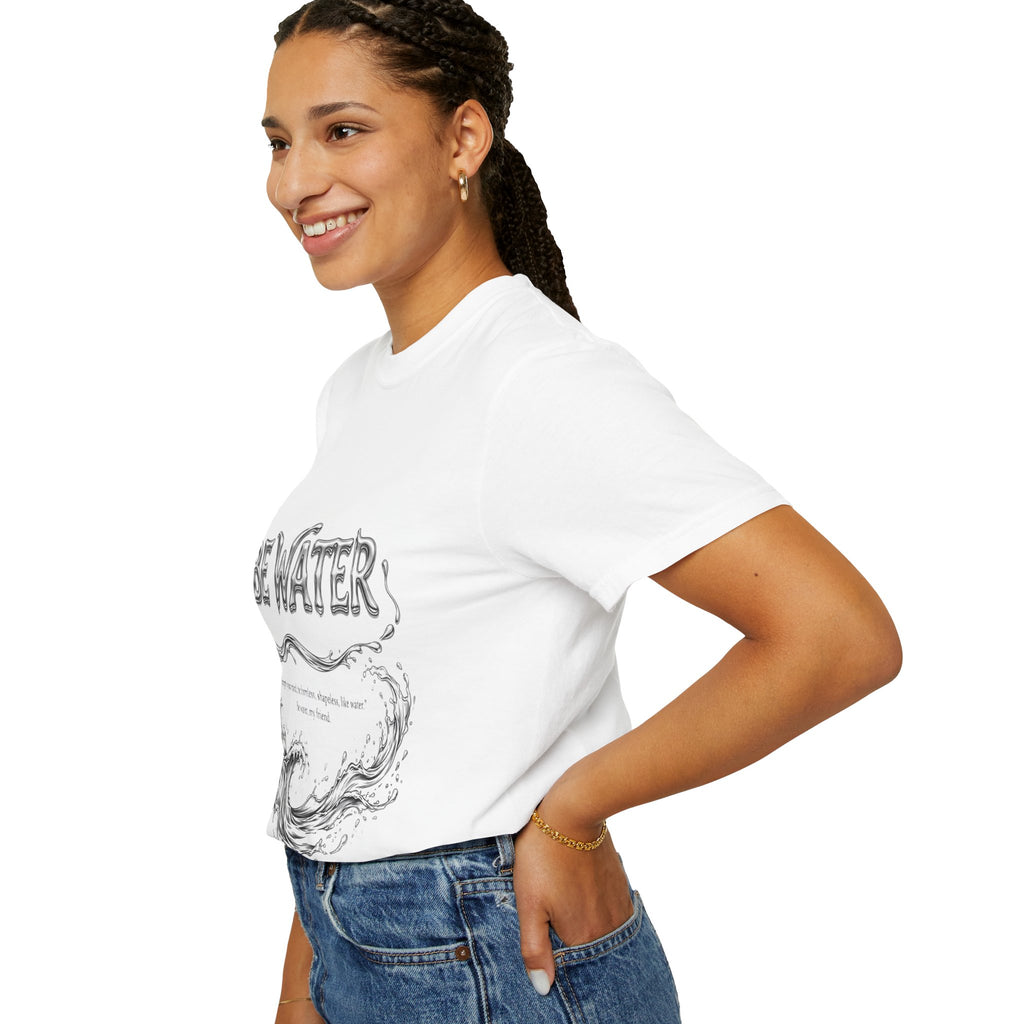 Bruce Lee "Be Water" Philosophy T-Shirt | Garment-Dyed Relaxed Fit, Unisex Style