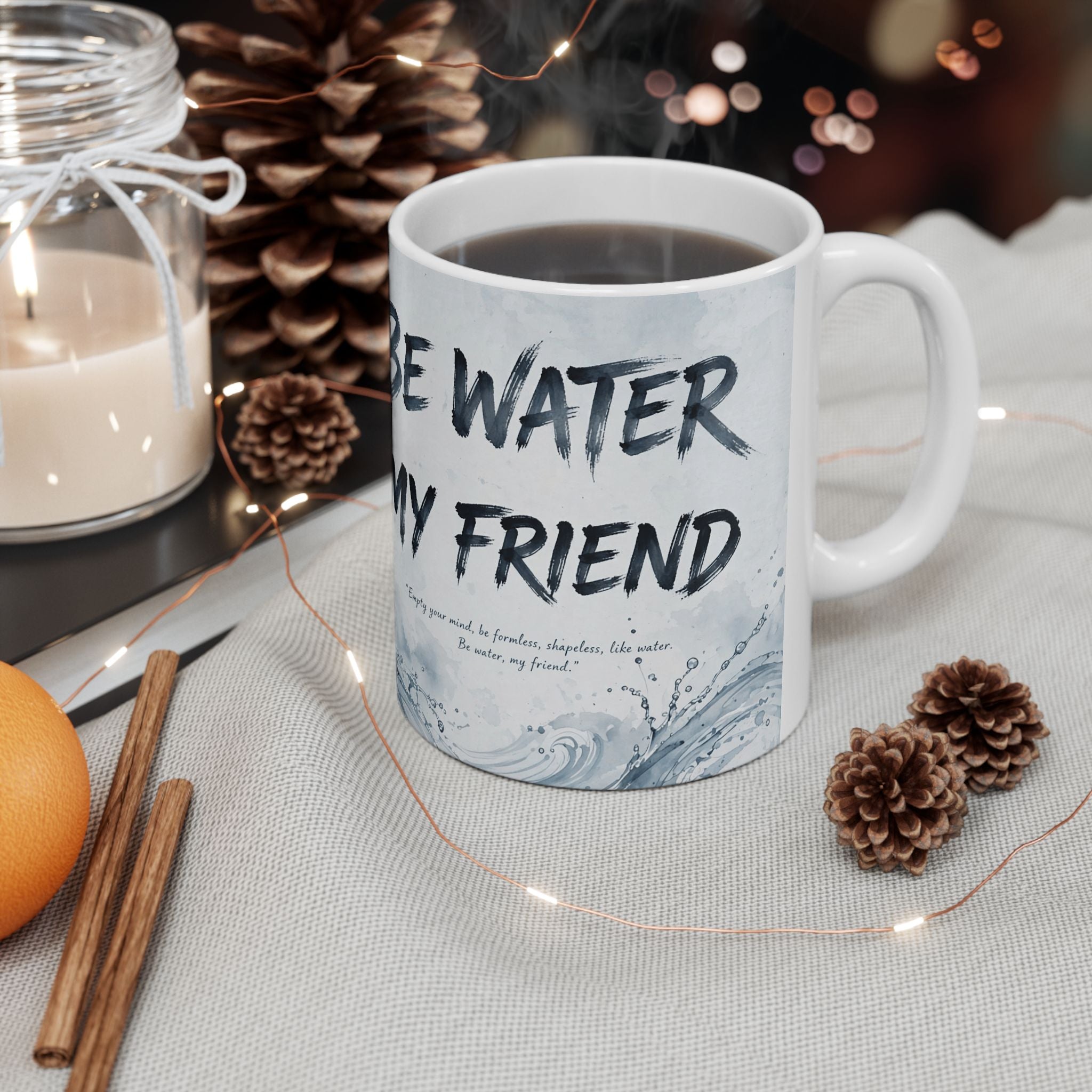 The Water Way Mug – Bruce Lee's Timeless Wisdom, Now in Ceramic (11oz & 15oz)